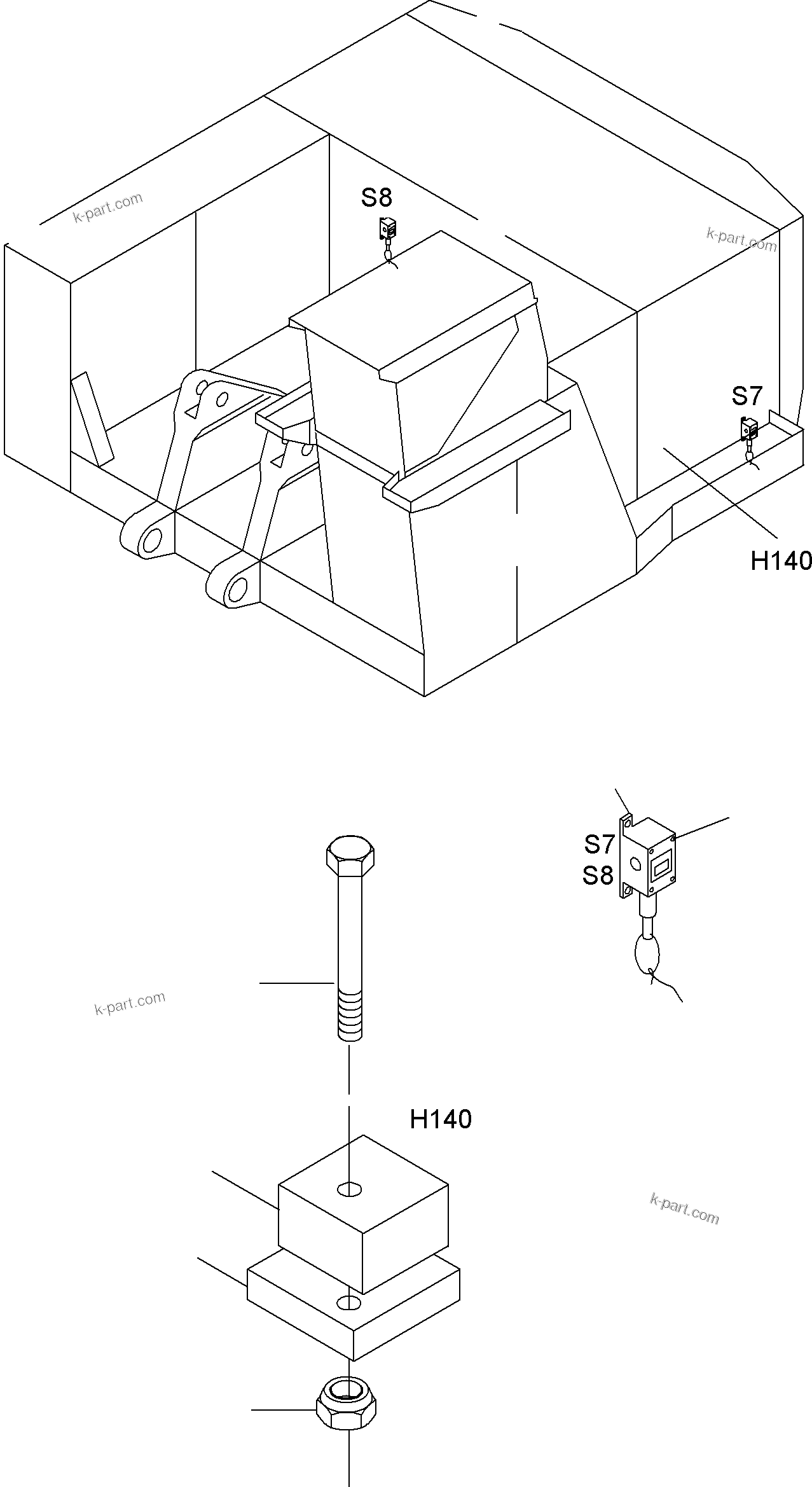 Komatsu parts book diagram for PC4000-6 S/N 08177: ELECT. PARTS - MOVEM. SIGNAL AND WARN. SYSTEM