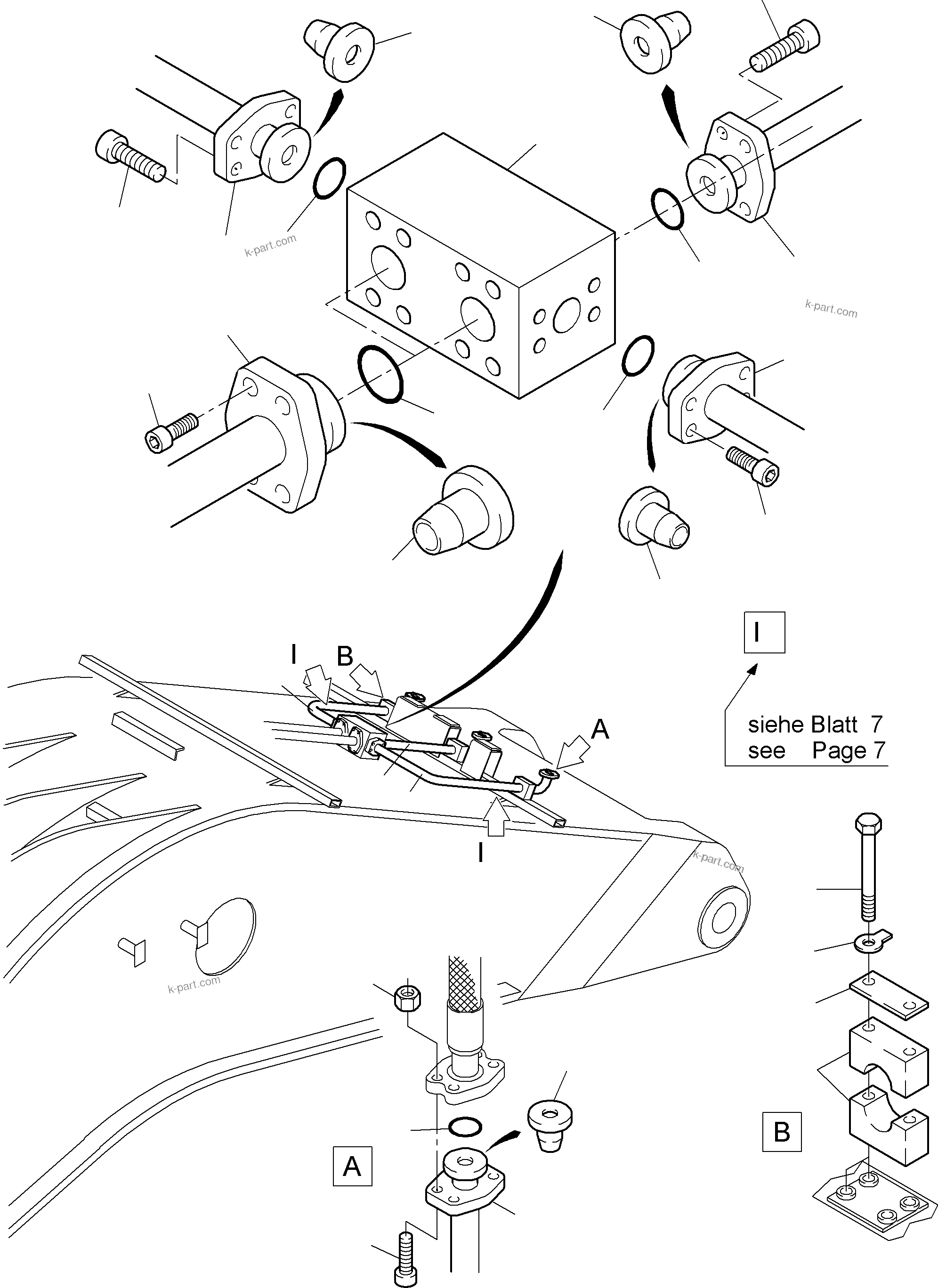 Komatsu parts book diagram for PC4000-6 S/N 08177: BOOM BACKHOE EQUIPMENT 9,75 M