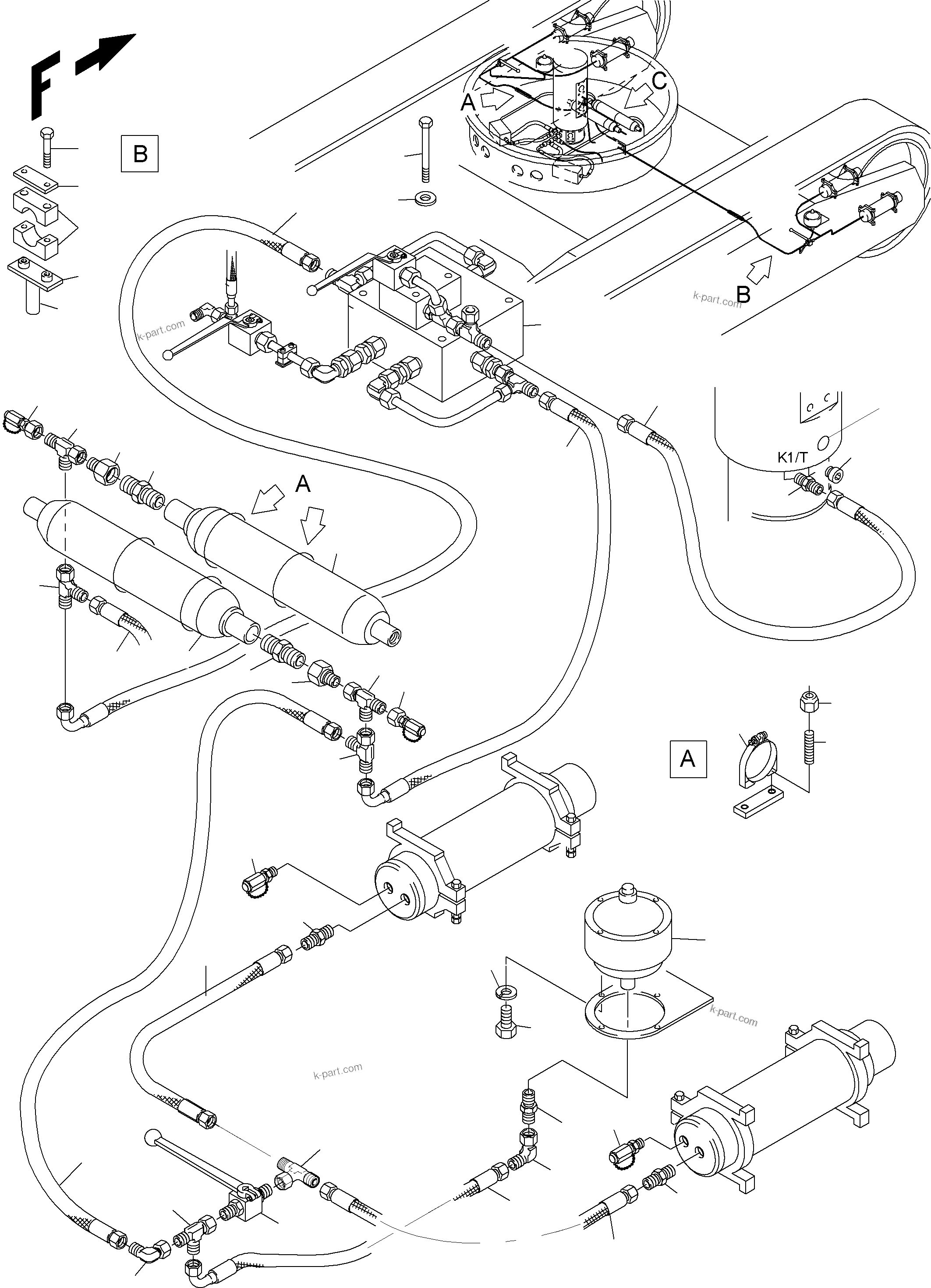 Komatsu parts book diagram for PC4000-6 S/N 08177: TRACK ADJUSTING