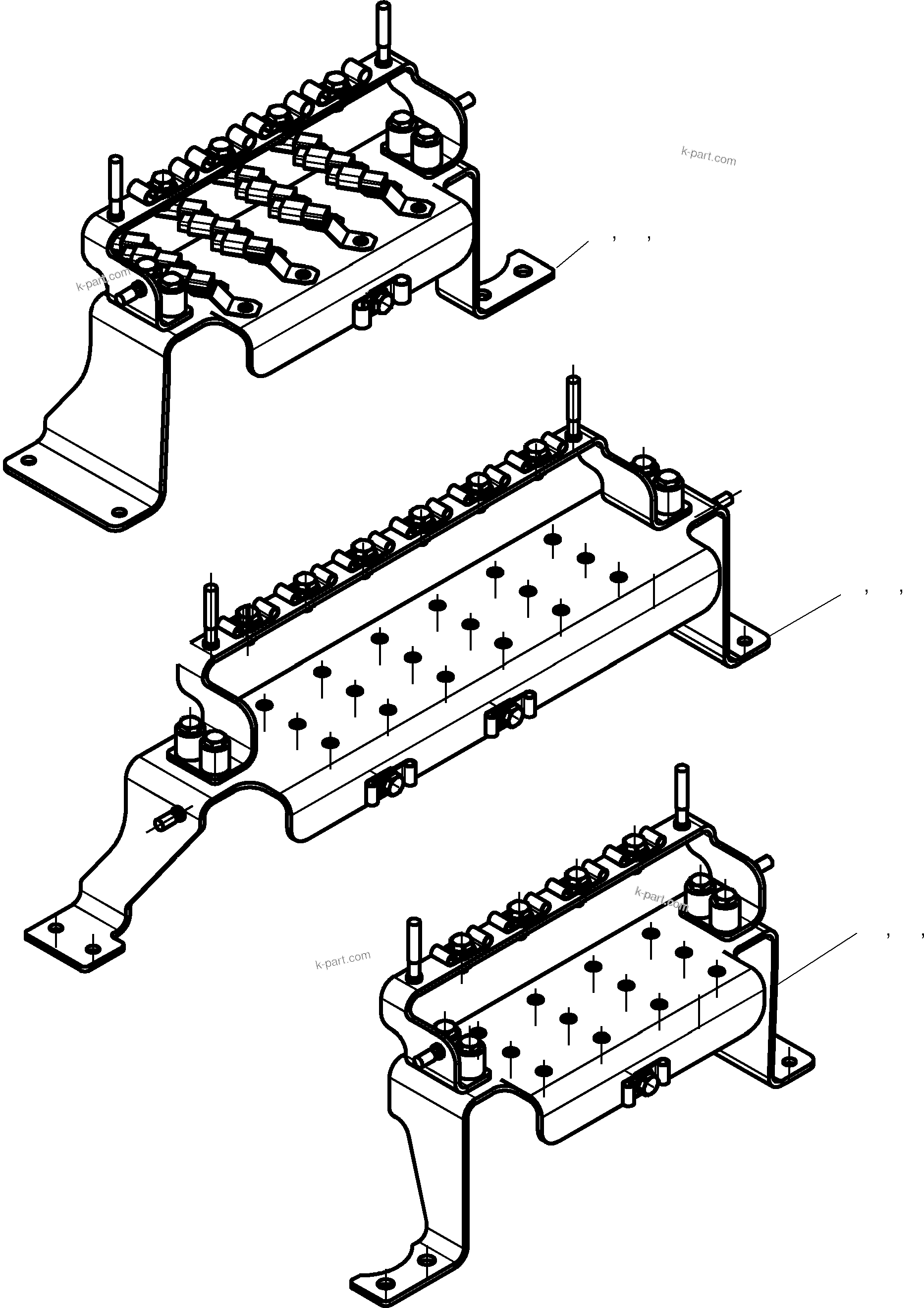 Komatsu parts book diagram for PC4000-6 S/N 08177: RETAINER CONTROL VALVE UNIT