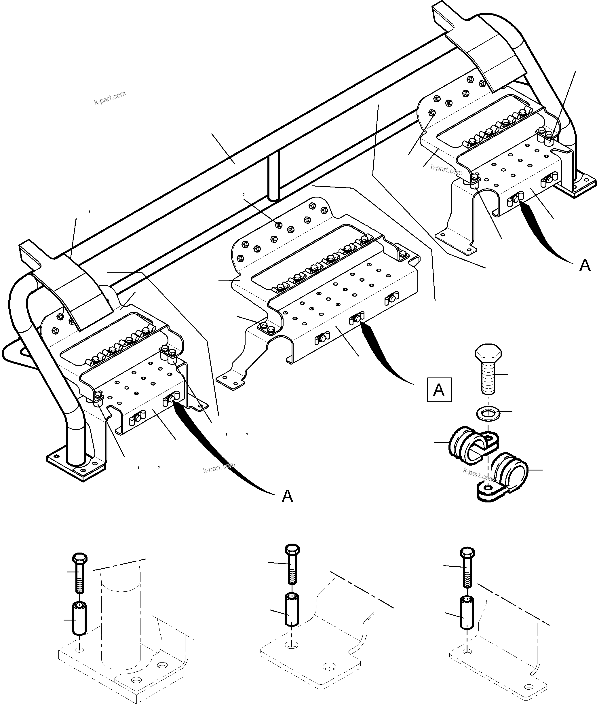 Komatsu parts book diagram for PC4000-6 S/N 08177: REMOT CONTROL MAINFOLD ARR.