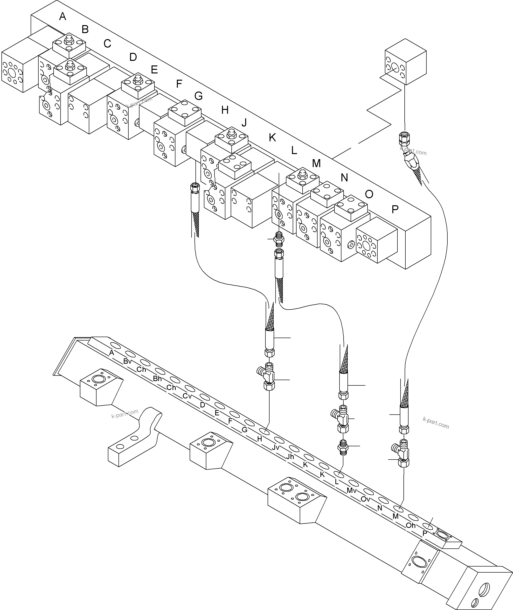 Komatsu parts book diagram for PC4000-6 S/N 08177: ADDITION PART FLOAT POSITION (BHE)