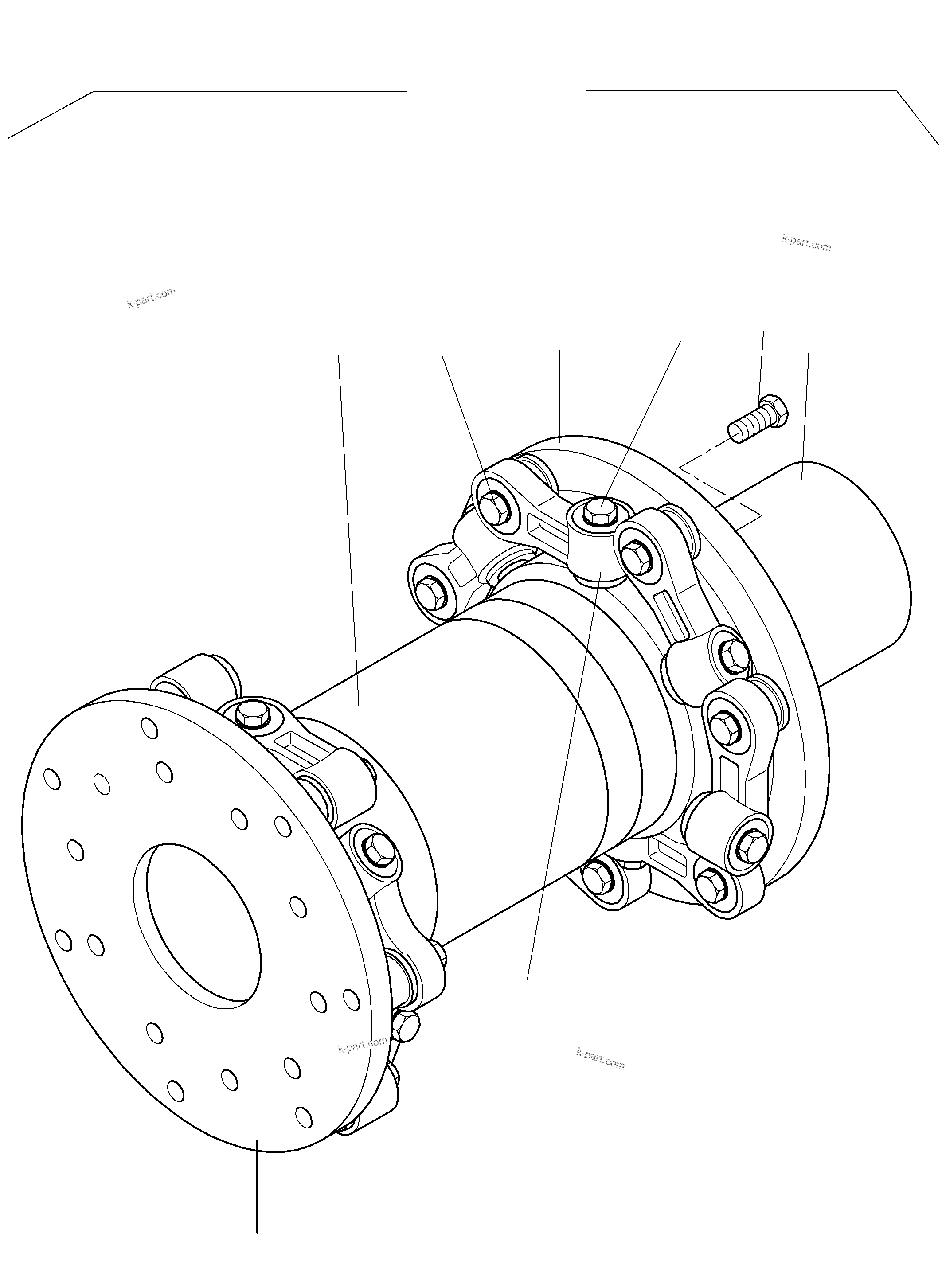 Komatsu parts book diagram for PC4000-6E S/N 08299: COUPLING