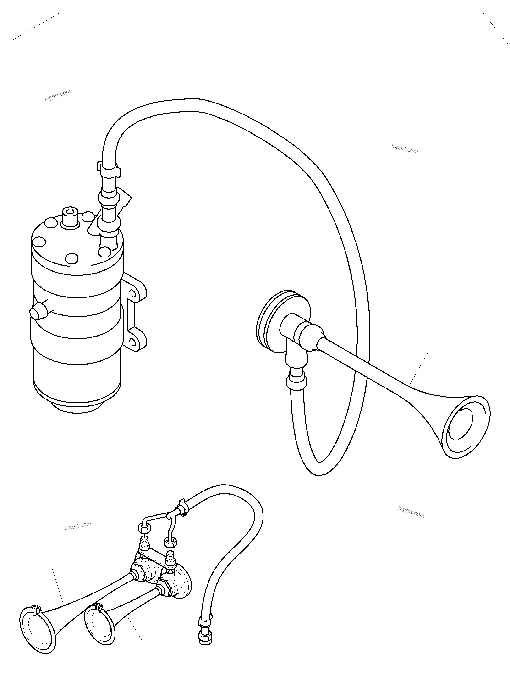 Komatsu parts book diagram for PC4000-6E S/N 08299: HORN, ILLUMINATION