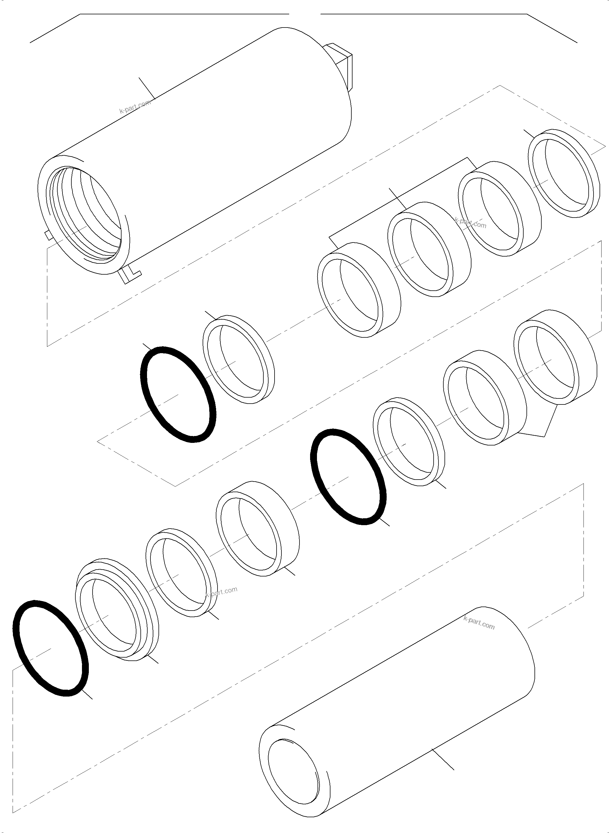 Komatsu parts book diagram for PC4000-6E S/N 08299: HYDRAULIC TENSIONER