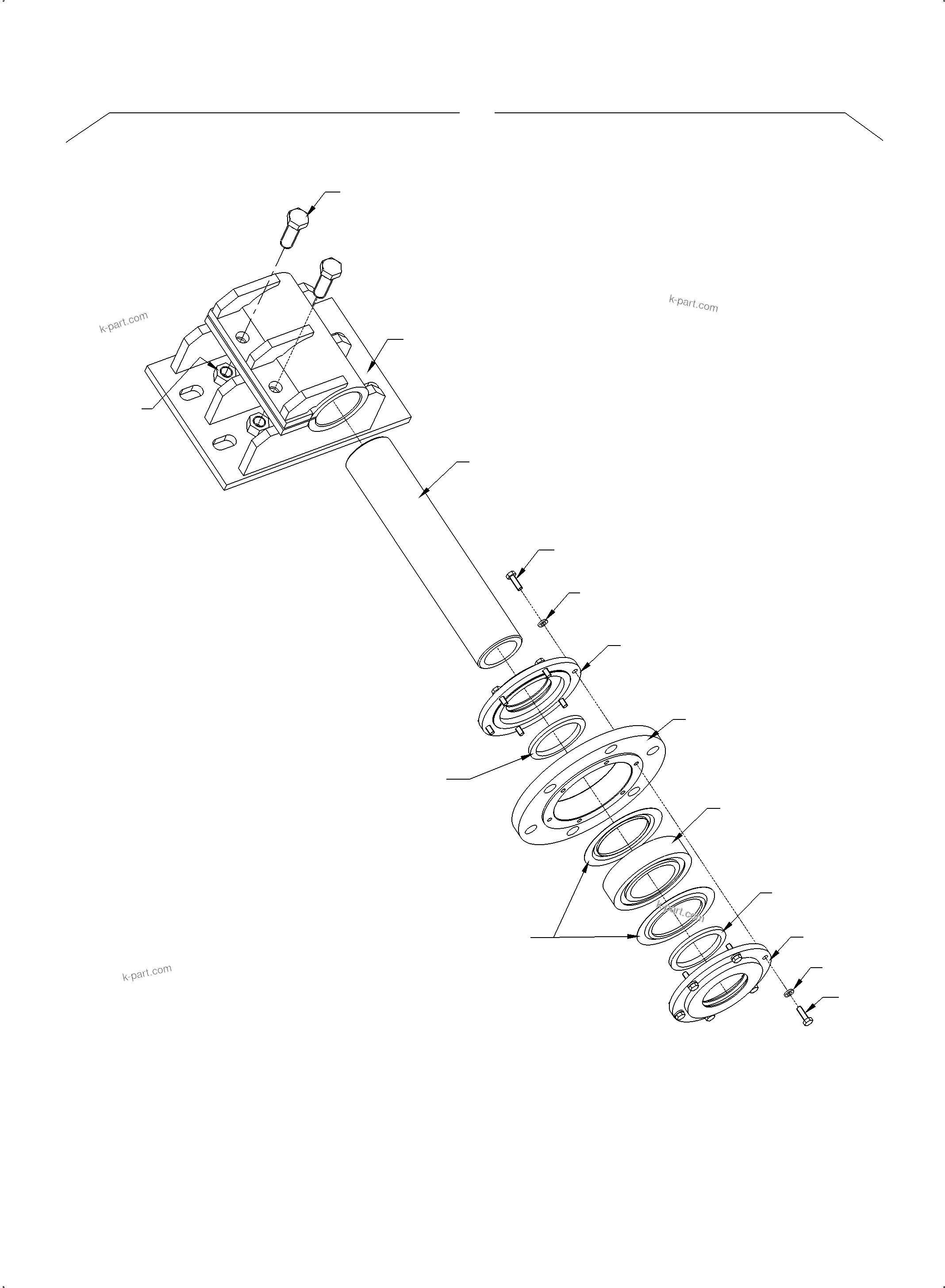 Komatsu parts book diagram for PC4000-6E S/N 08299: DRUM BEARING - NO PINION END