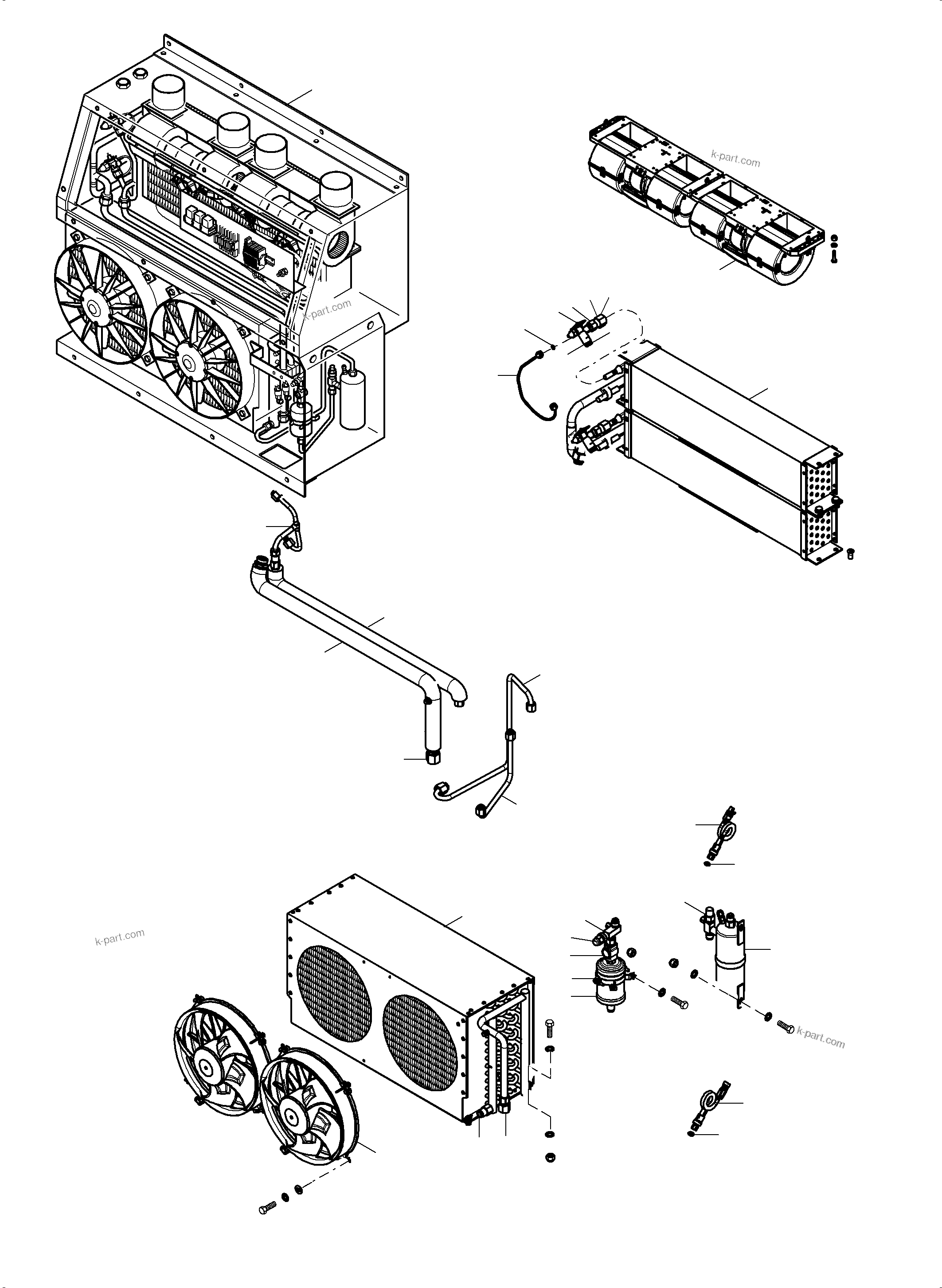 Komatsu parts book diagram for PC4000-6E S/N 08299: AIR CONDITIONING UNIT