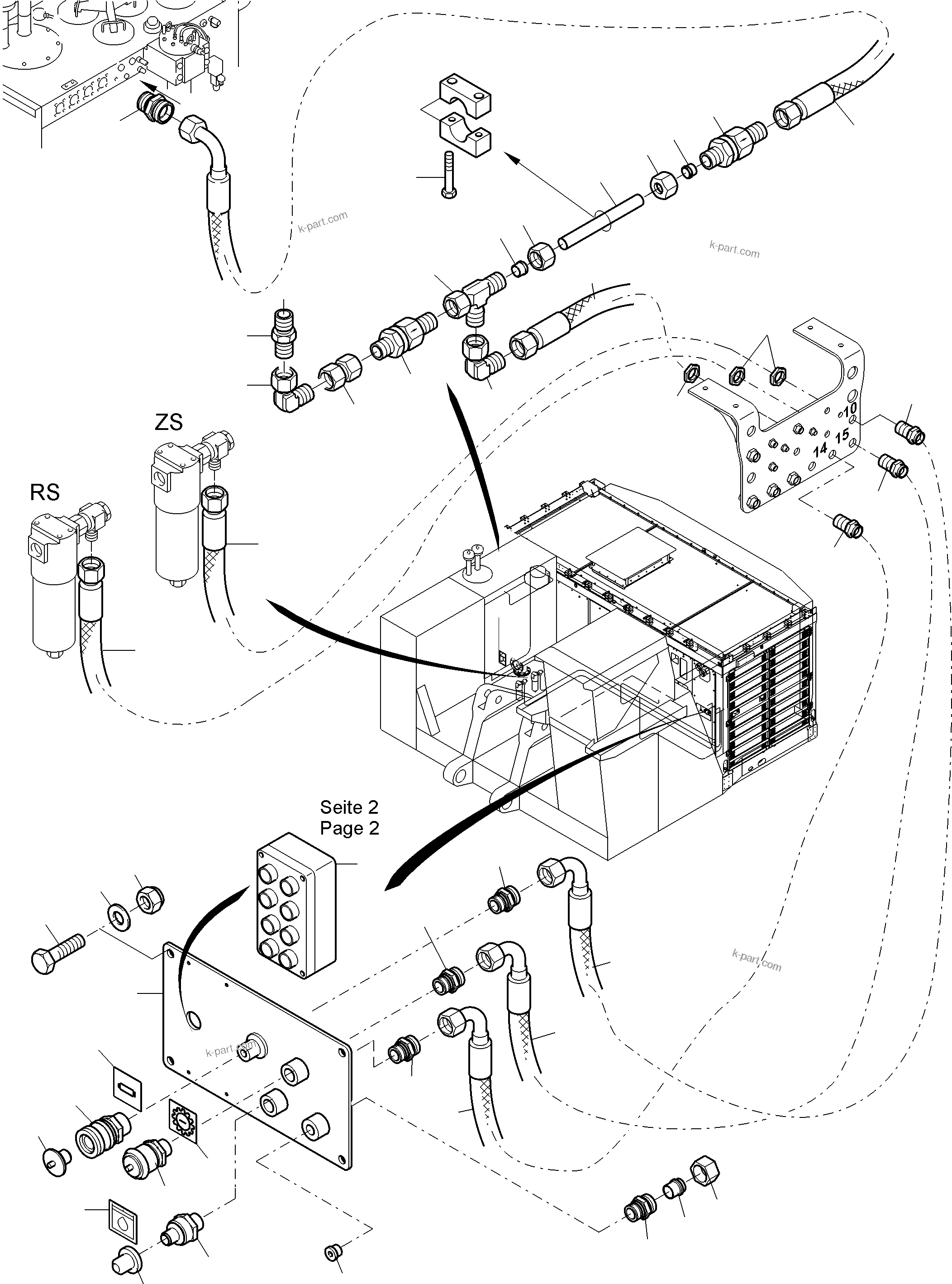 Komatsu parts book diagram for PC4000-6E S/N 08299: REFUELING EQUIPMENT