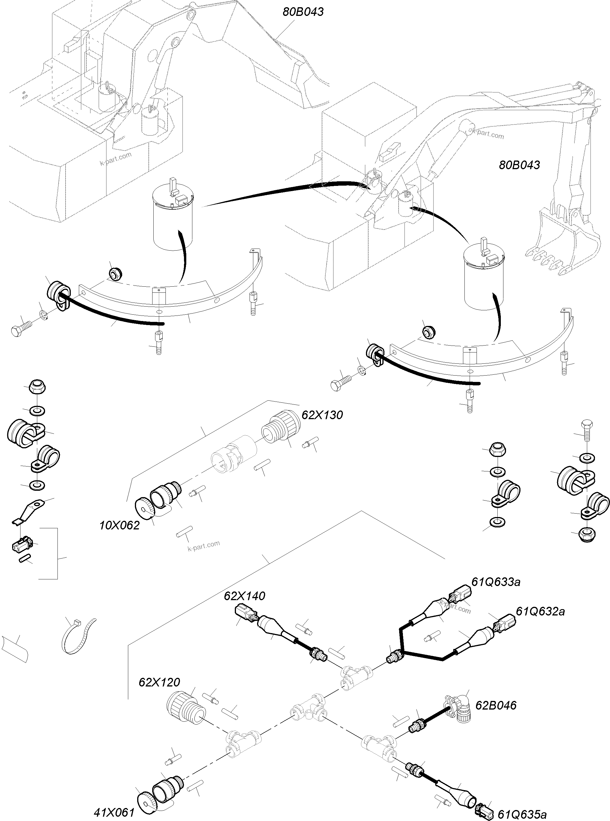 Komatsu parts book diagram for PC4000-6E S/N 08299: ELECTRIC PARTS LUBE SYSTEM
