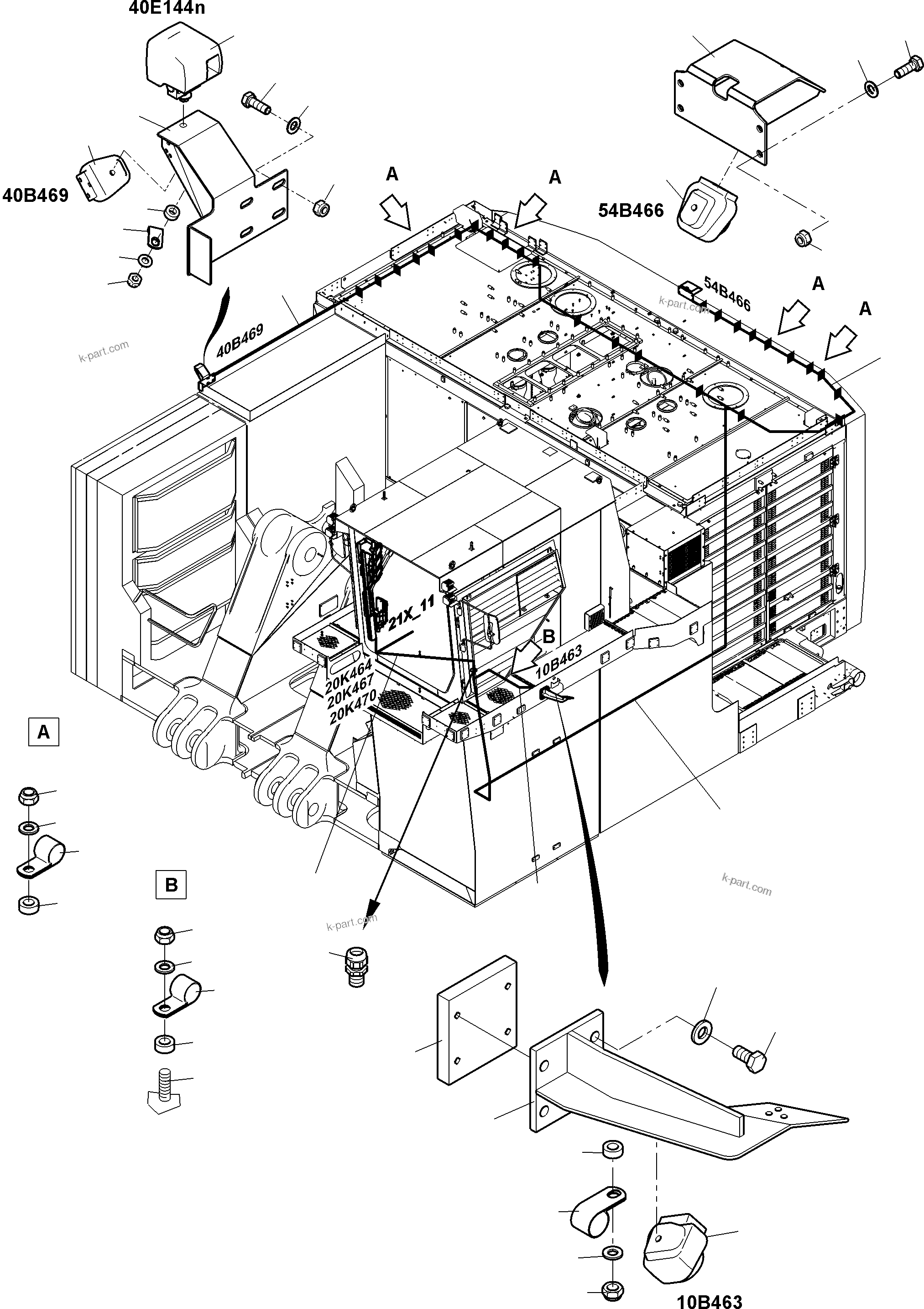 Komatsu parts book diagram for PC4000-6E S/N 08299: CAMERASYSTEM