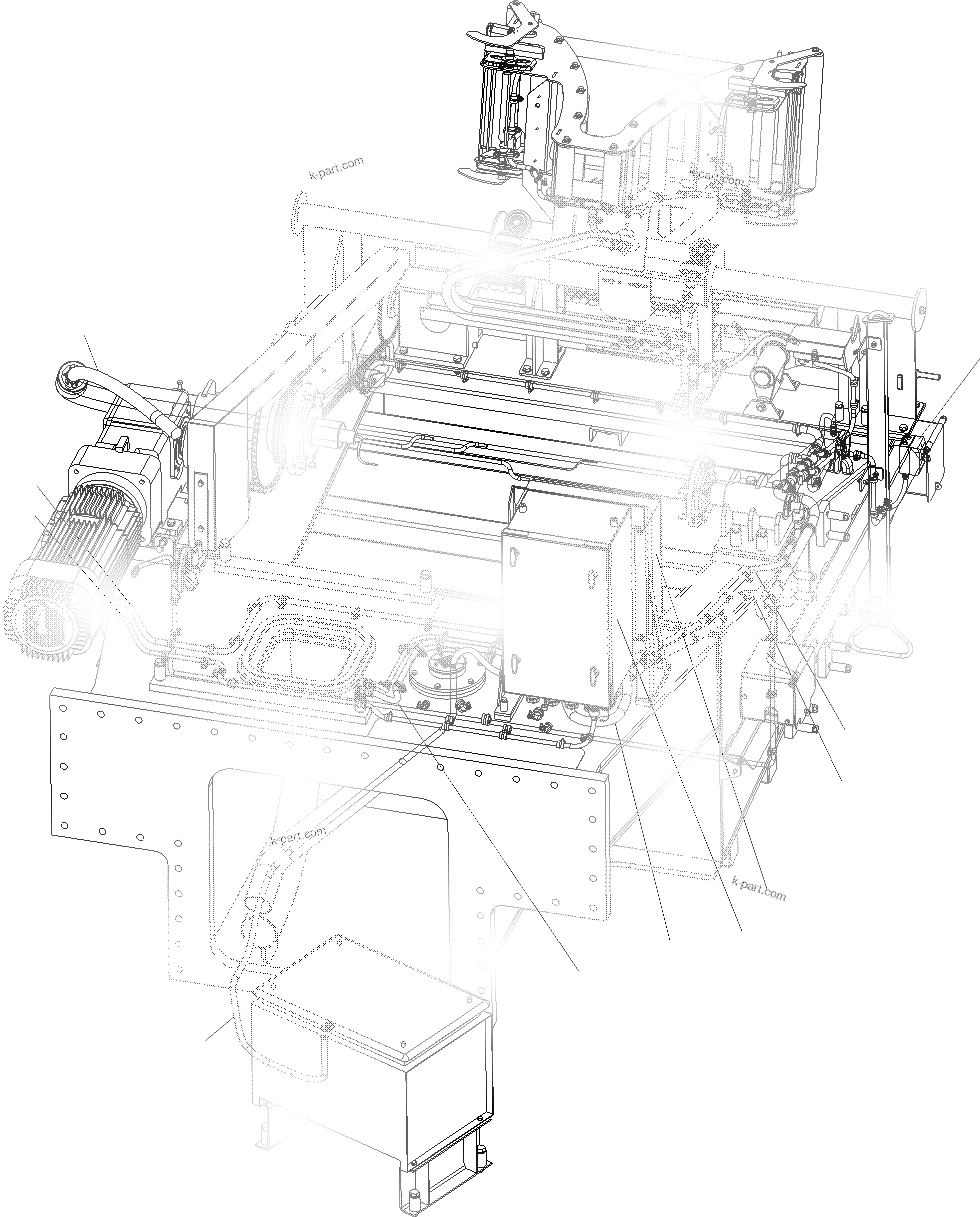 Komatsu parts book diagram for PC4000-6E S/N 08299: CABLES- CABLE DRUM