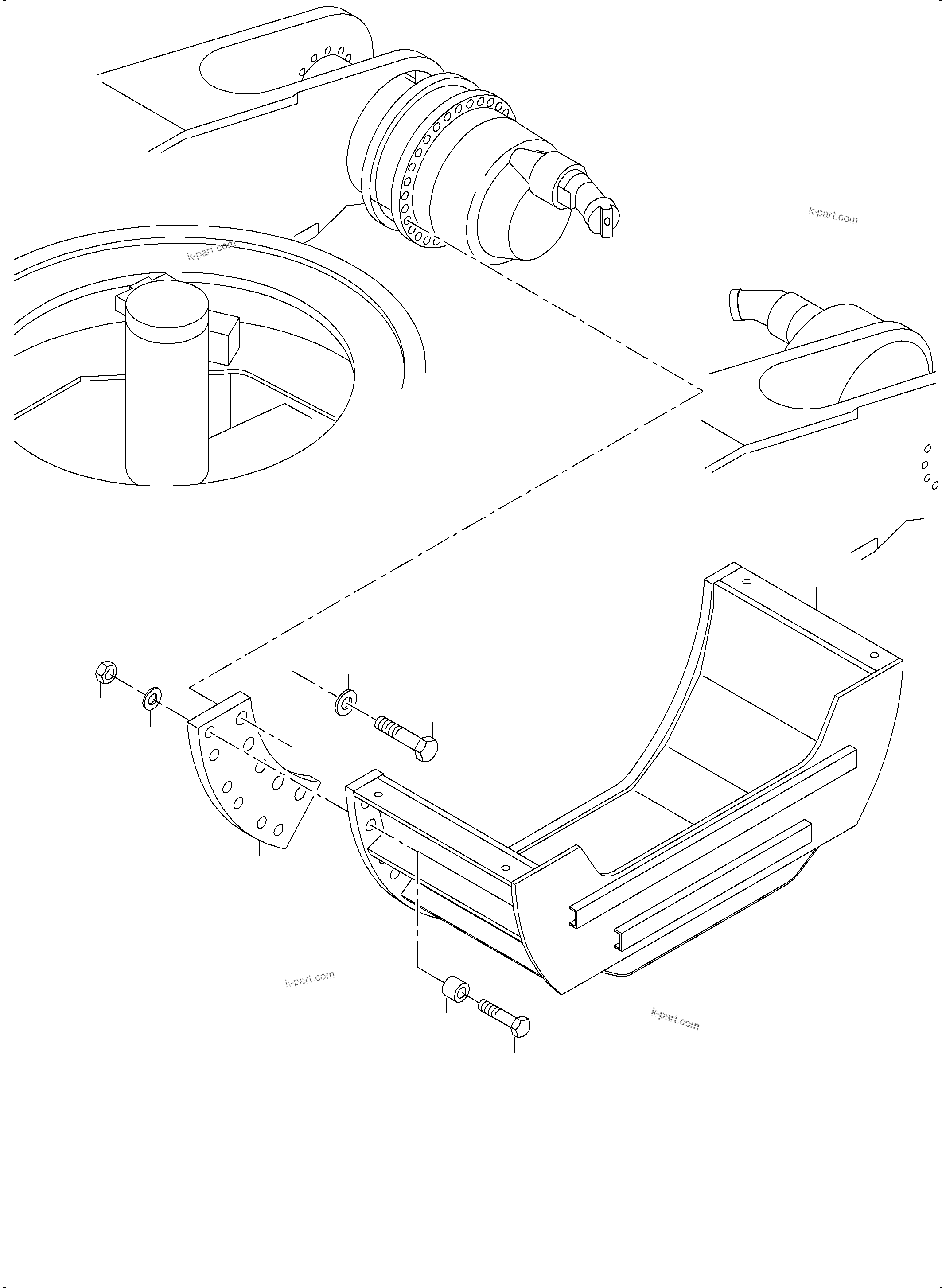 Komatsu parts book diagram for PC4000-11 S/N 08302: PROTECTING CAGE
