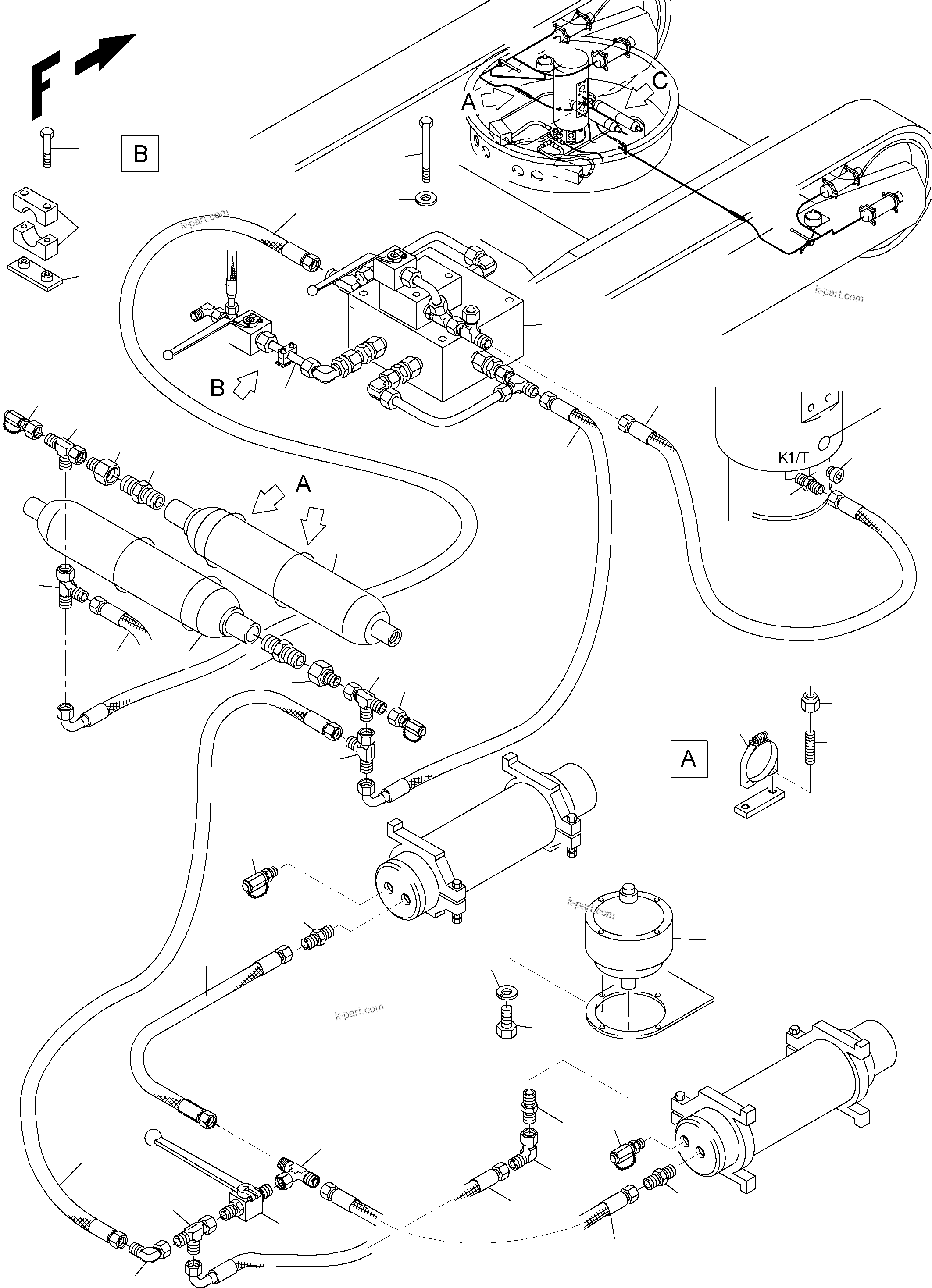 Komatsu parts book diagram for PC4000-11 S/N 08302: TRACK ADJUSTING