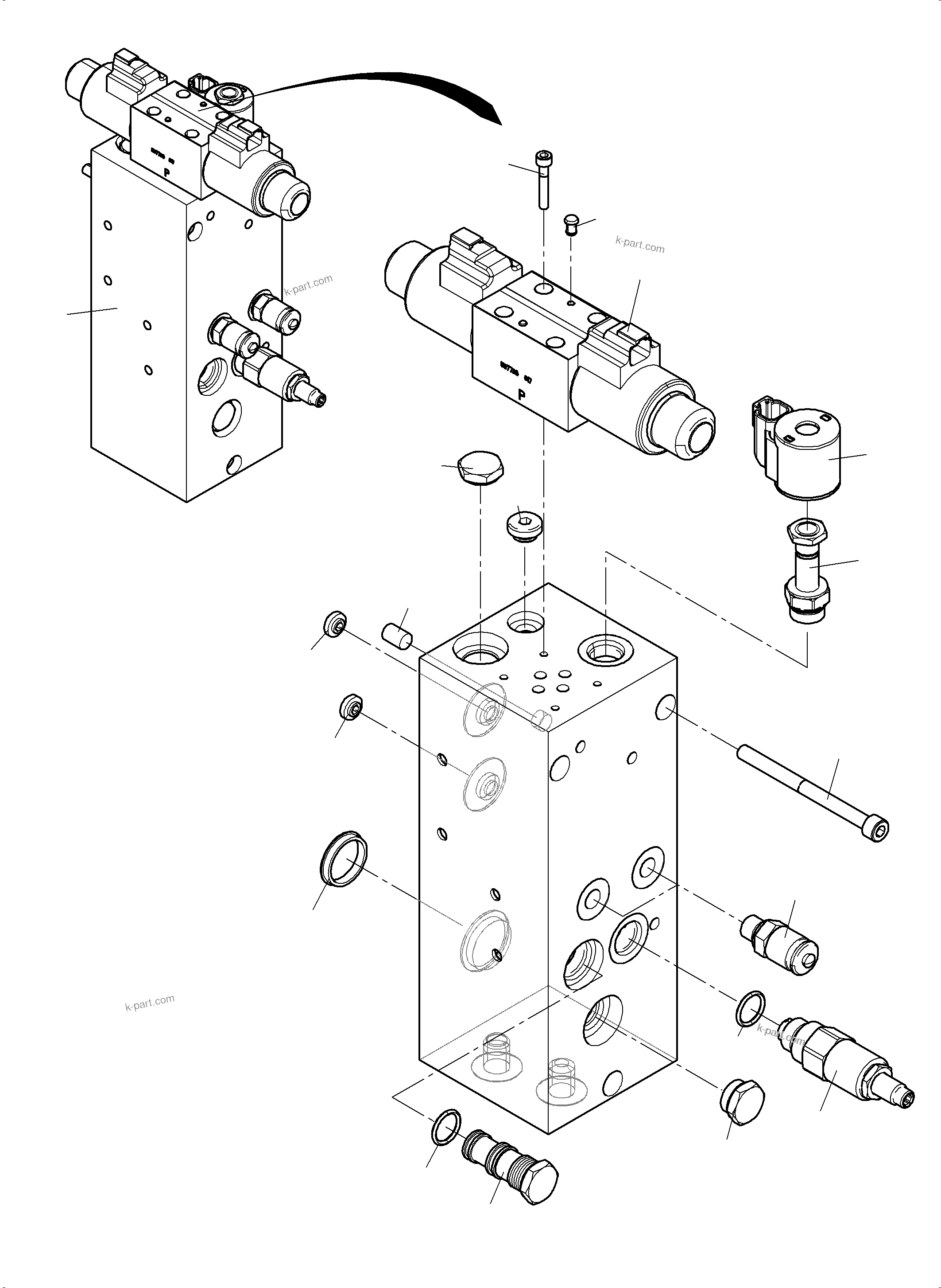 Komatsu parts book diagram for PC4000-11 S/N 08302: VALVE - LADDER 60 BAR