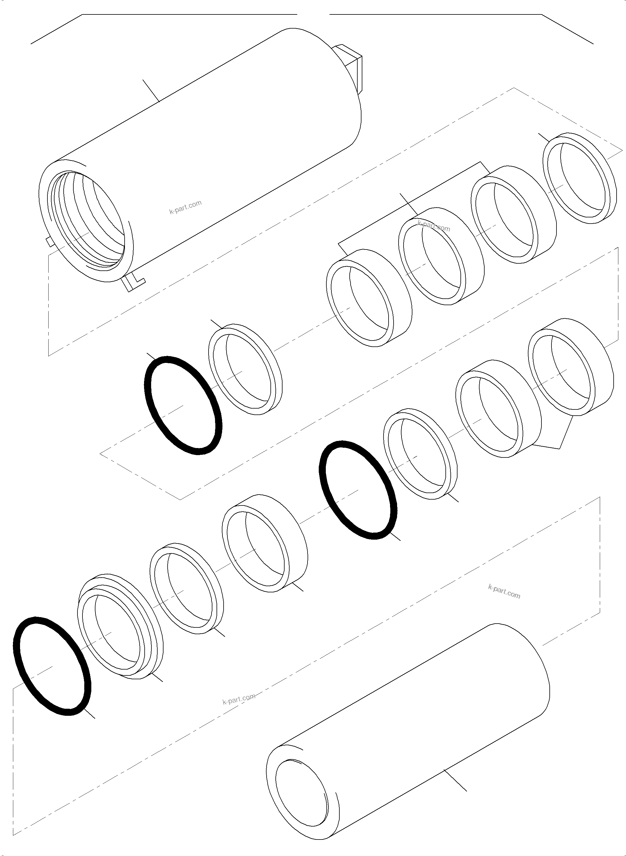 Komatsu parts book diagram for PC4000-11 S/N 08302: HYDRAULIC TENSIONER
