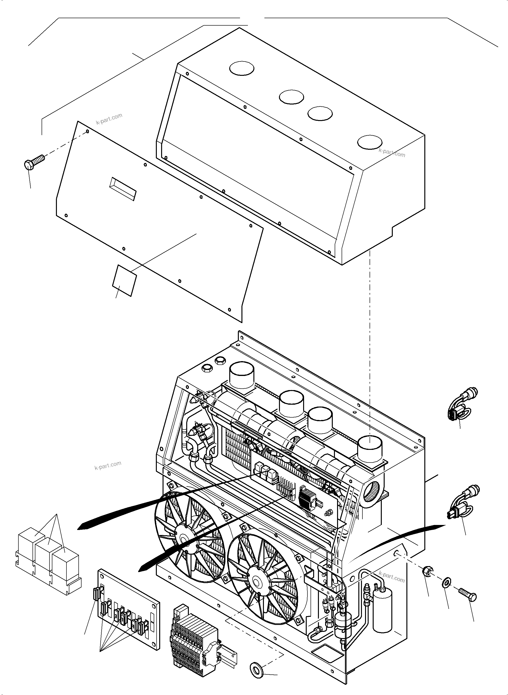 Komatsu parts book diagram for PC4000-11 S/N 08302: AIR CONDITIONING UNIT