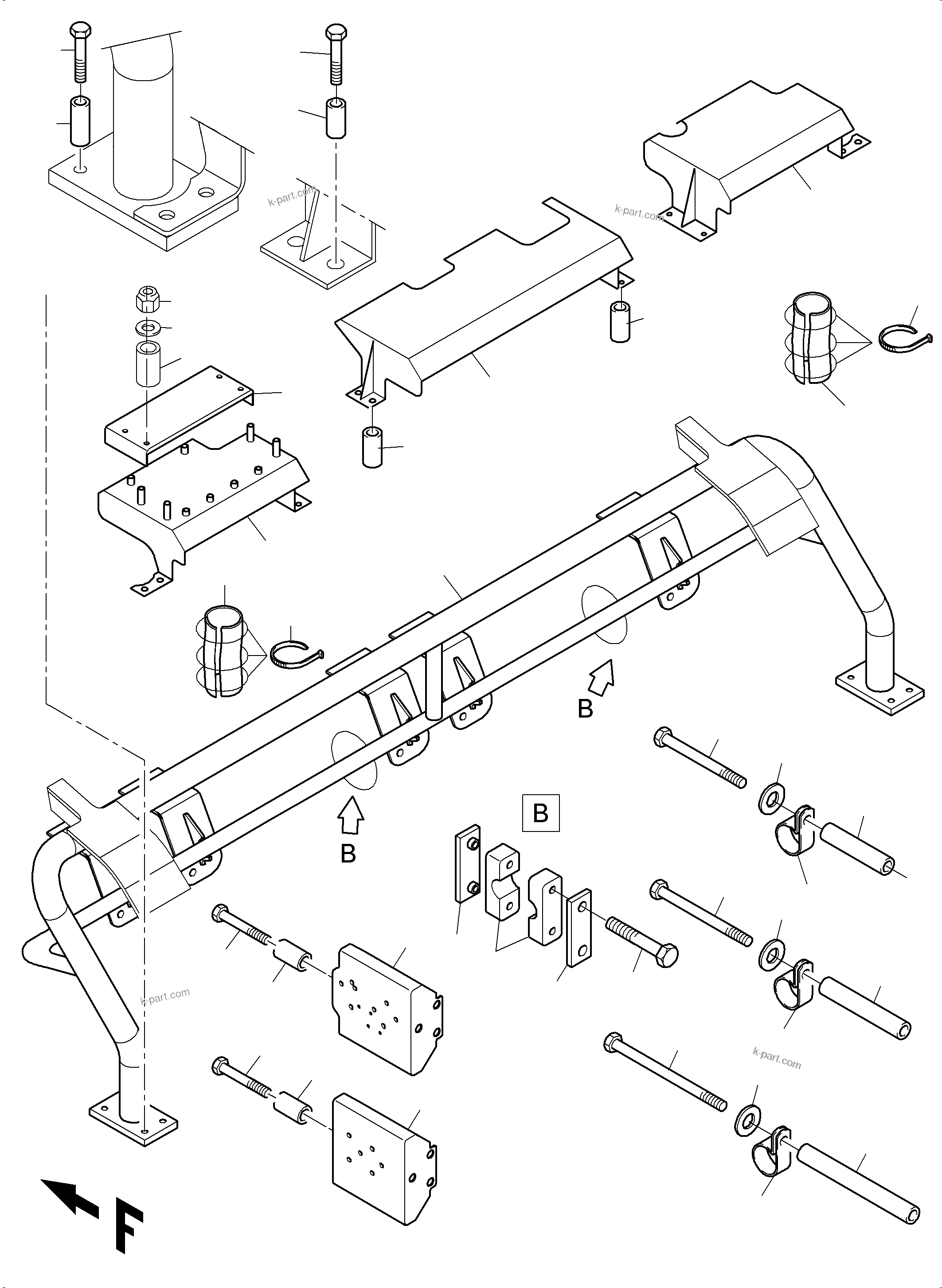 Komatsu parts book diagram for PC4000-11 S/N 08302: REMOTE CONTROL ARR.