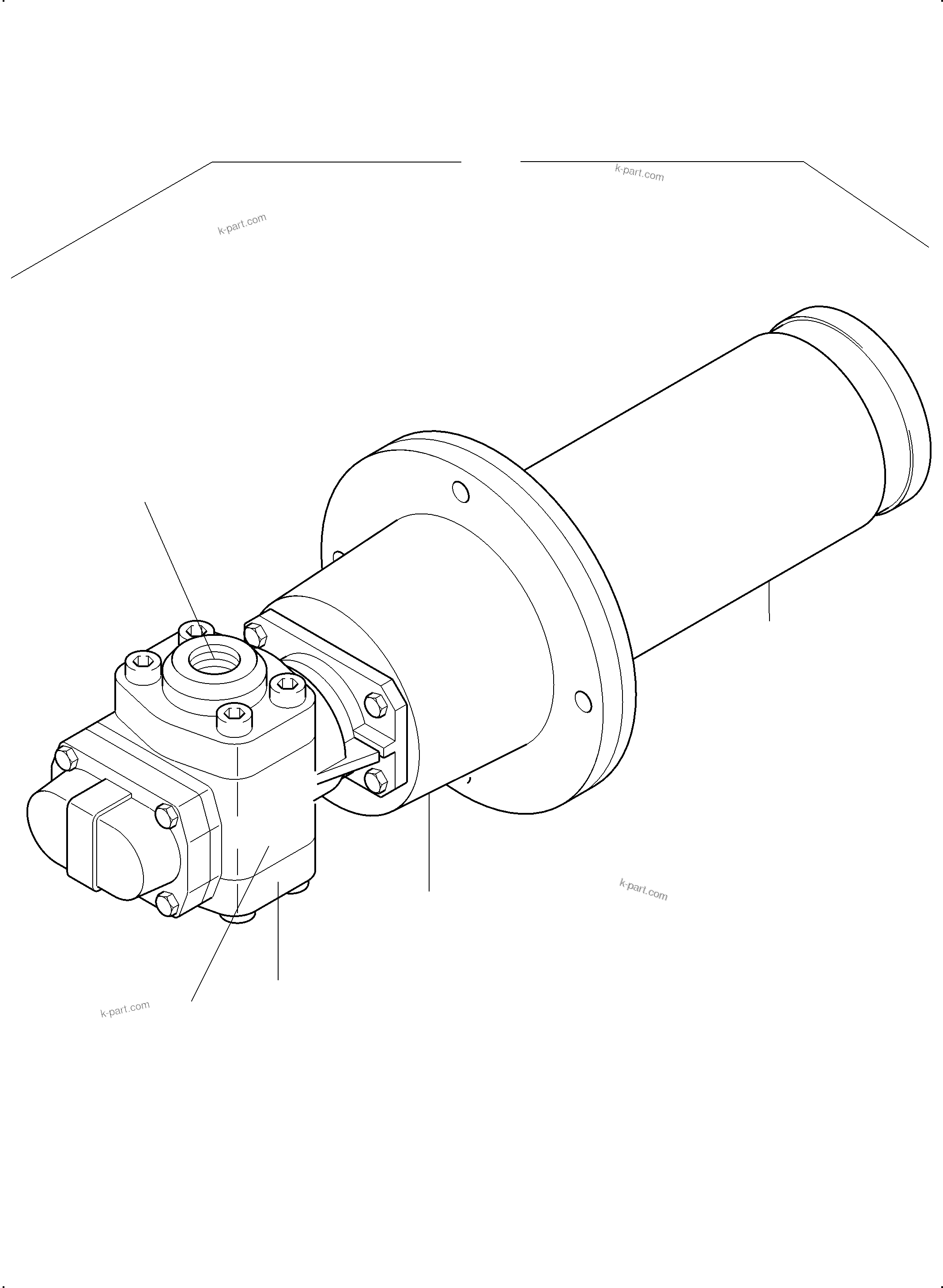 Komatsu parts book diagram for PC4000-11 S/N 08302: GEAR PUMP UNIT