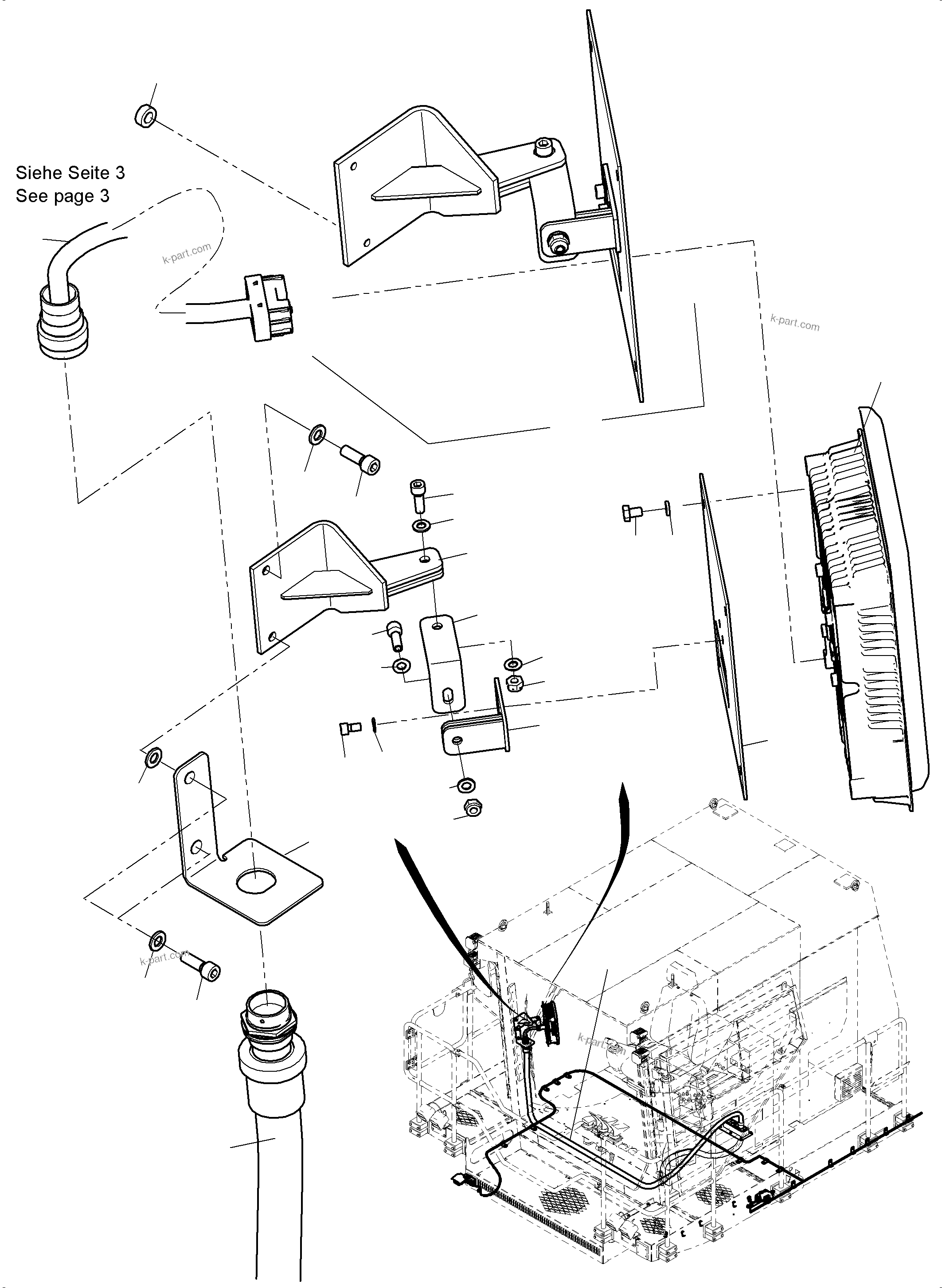 Komatsu parts book diagram for PC4000-11 S/N 08302: KOMVISION CAMERASYSTEM CAB