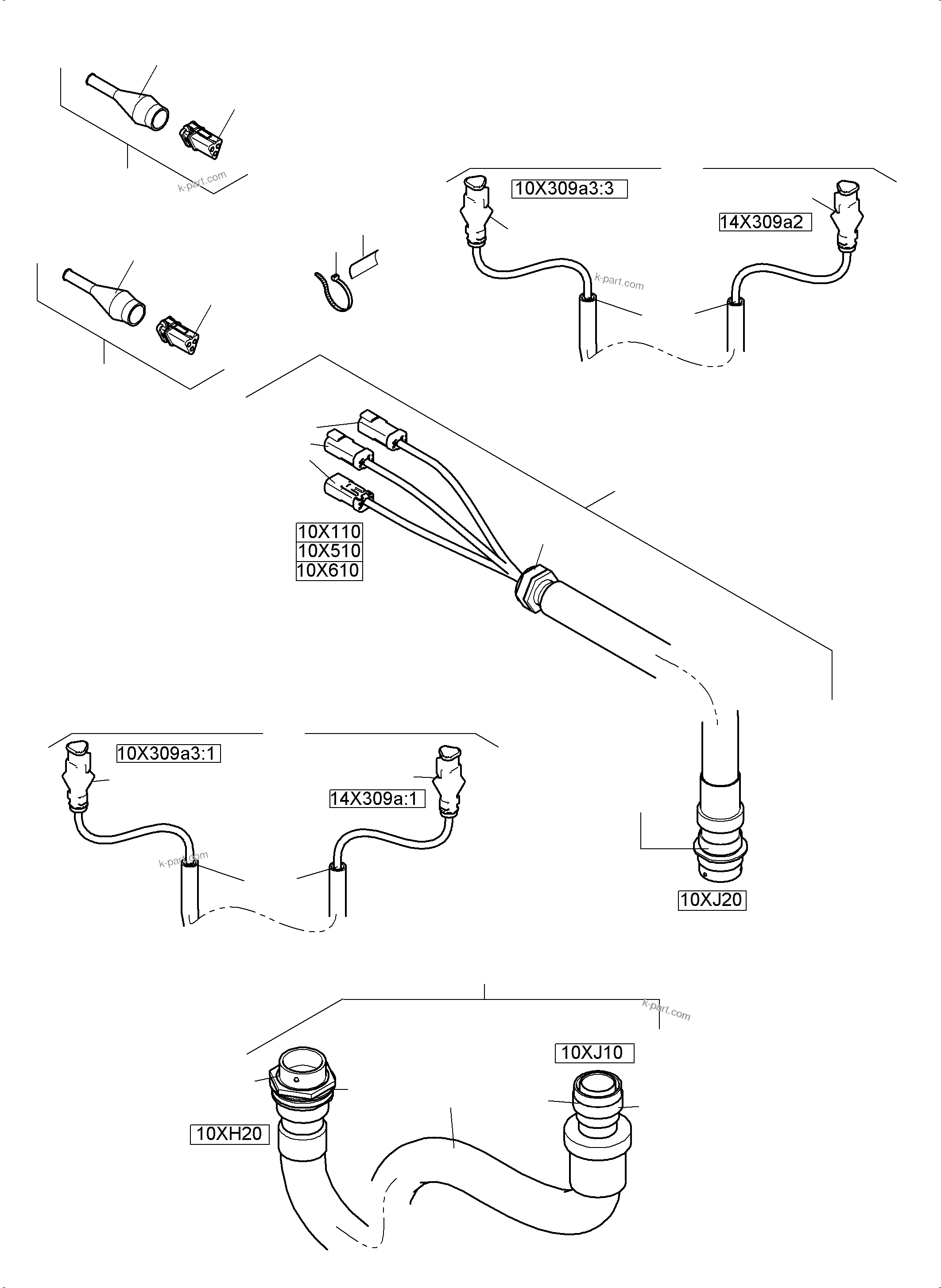 Komatsu parts book diagram for PC4000-11 S/N 08302: KOMVISION CAMERASYSTEM CAB SUPPORT ASSY.