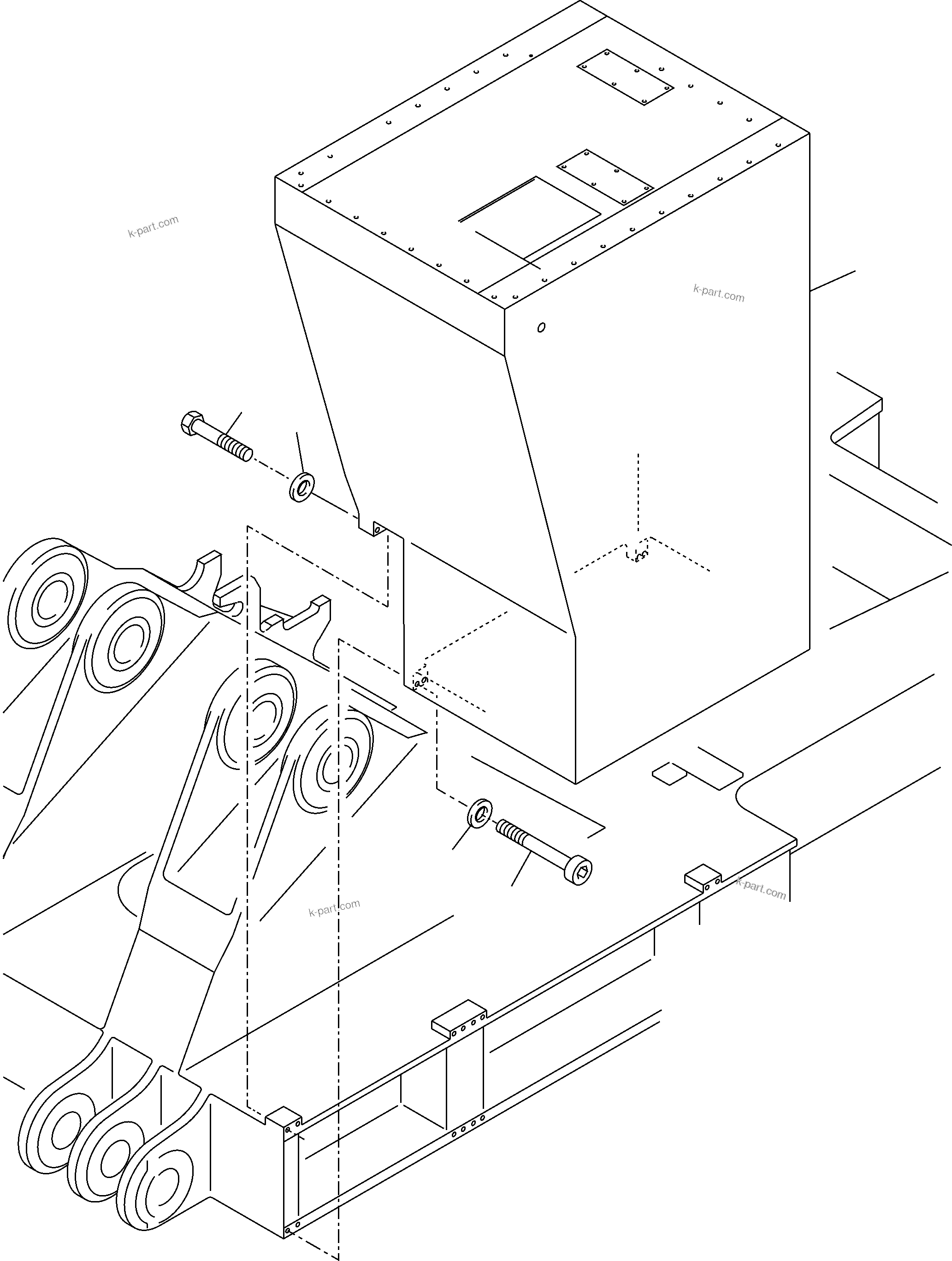 Komatsu parts book diagram for PC4000-11 S/N 08302: CAB SUPPORT