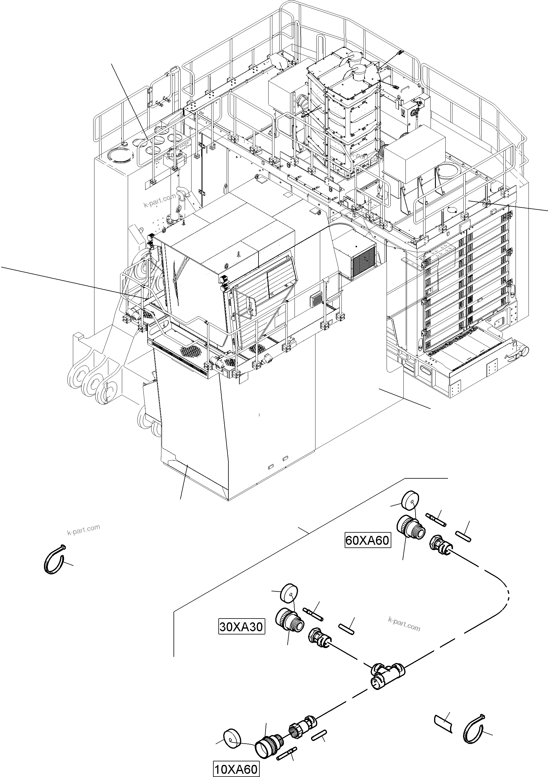 Komatsu parts book diagram for PC4000-11 S/N 08302: KOMVISION CAMERASYSTEM
