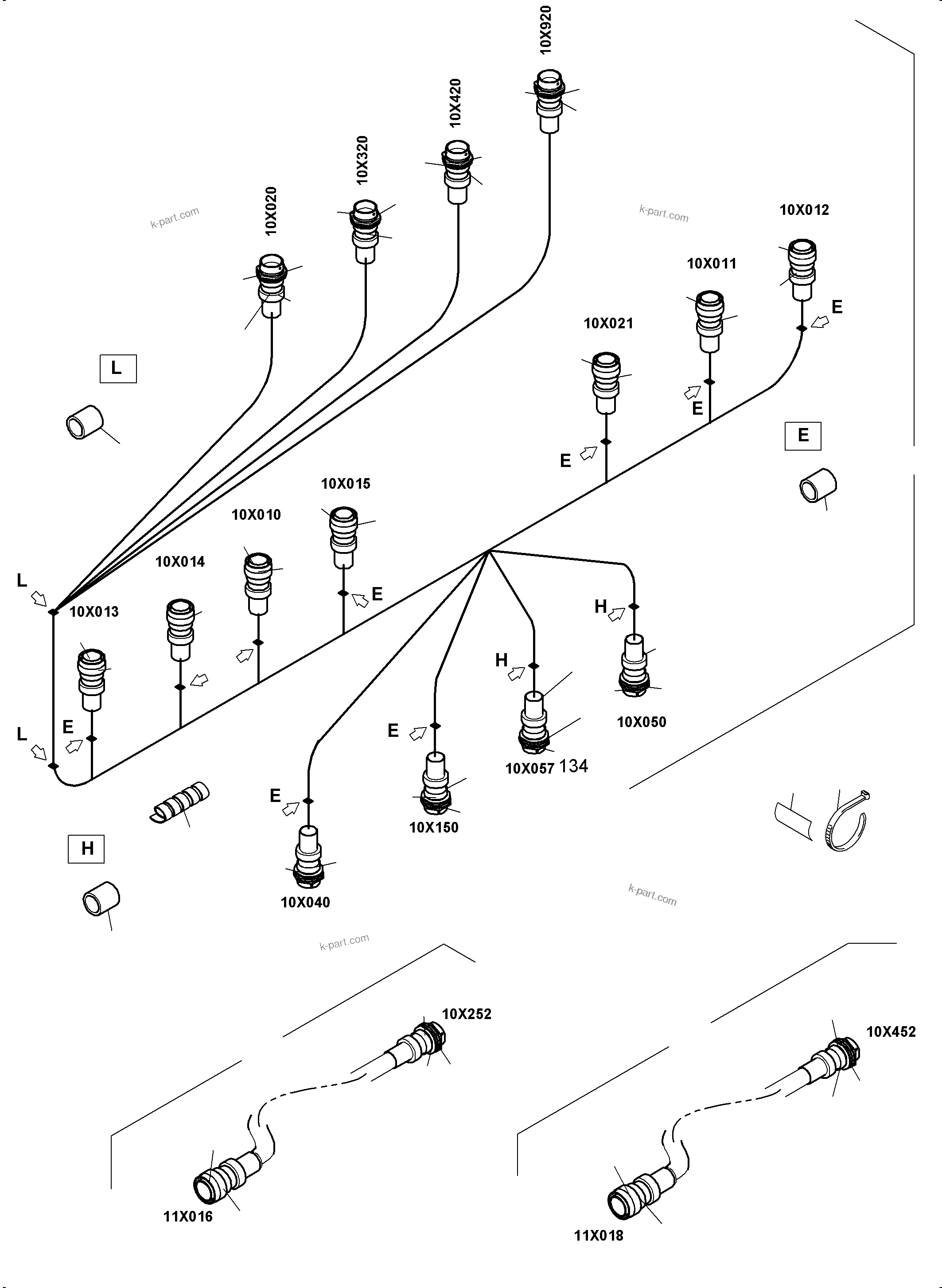 Komatsu parts book diagram for PC4000-11 S/N 08302: ELECTRIC - CAB SUPPORT