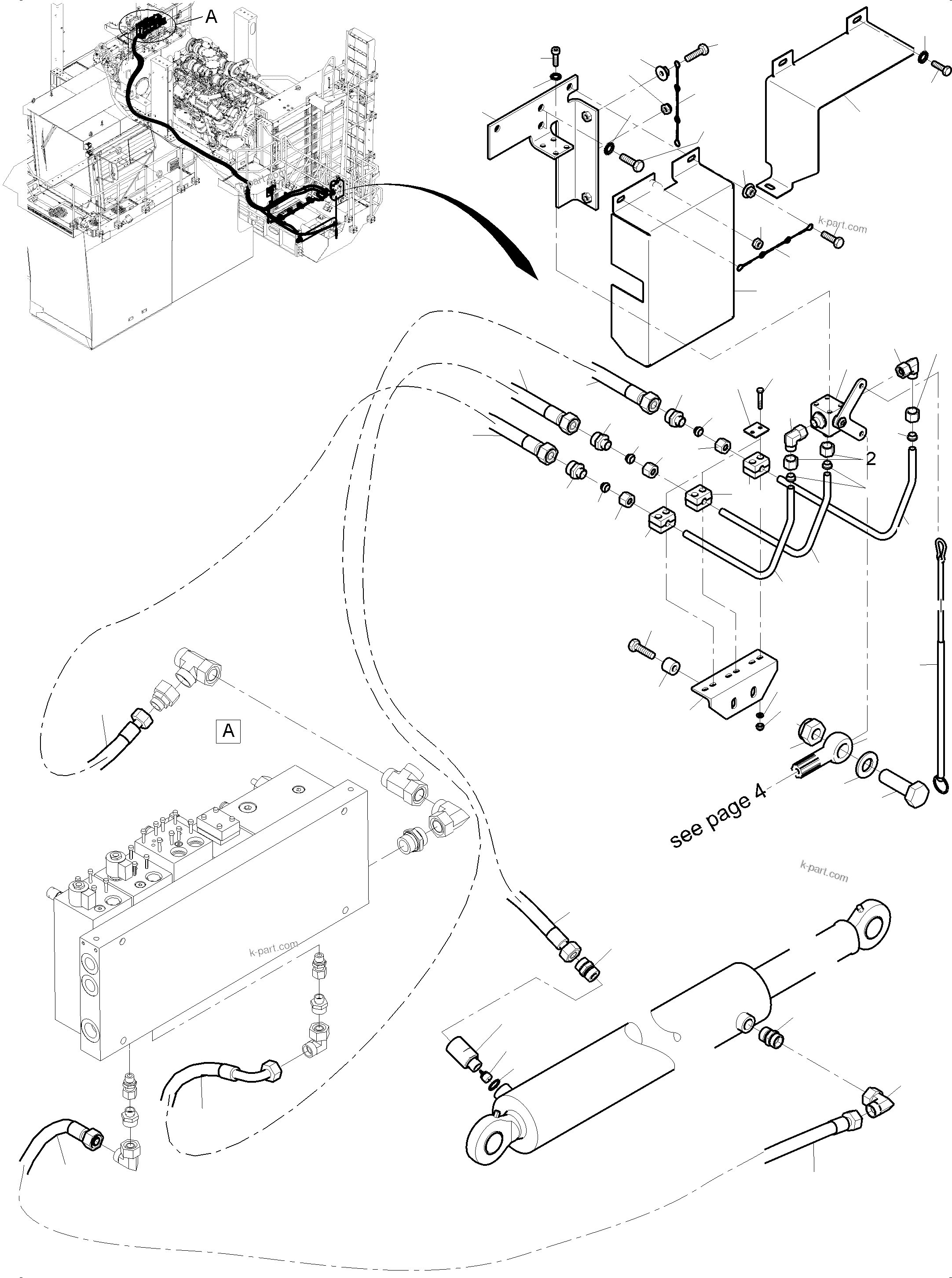 Komatsu parts book diagram for PC4000-11 S/N 08302: STEPS