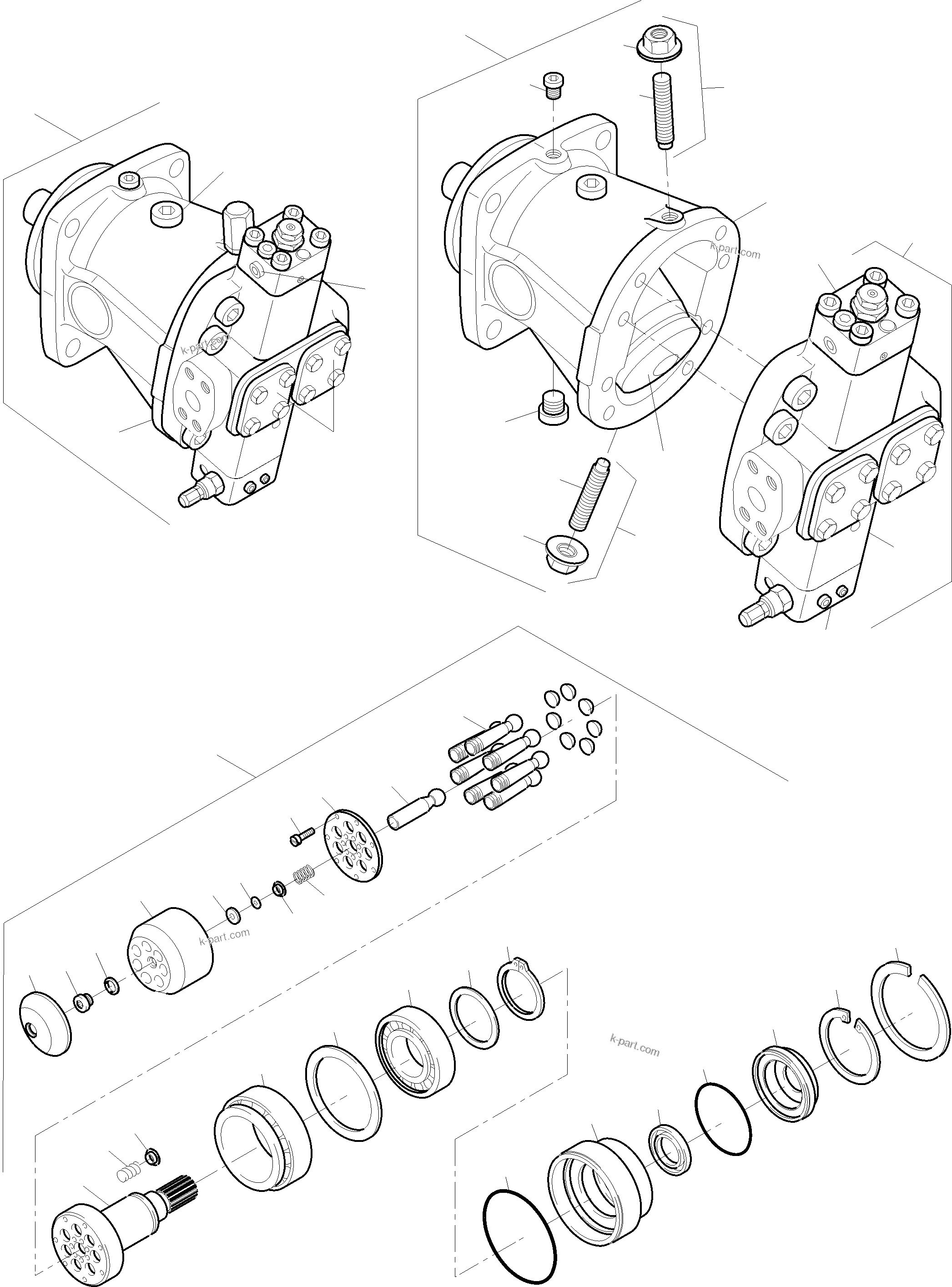 Komatsu parts book diagram for PC4000-11 S/N 08302: HYDRAULIC MOTOR