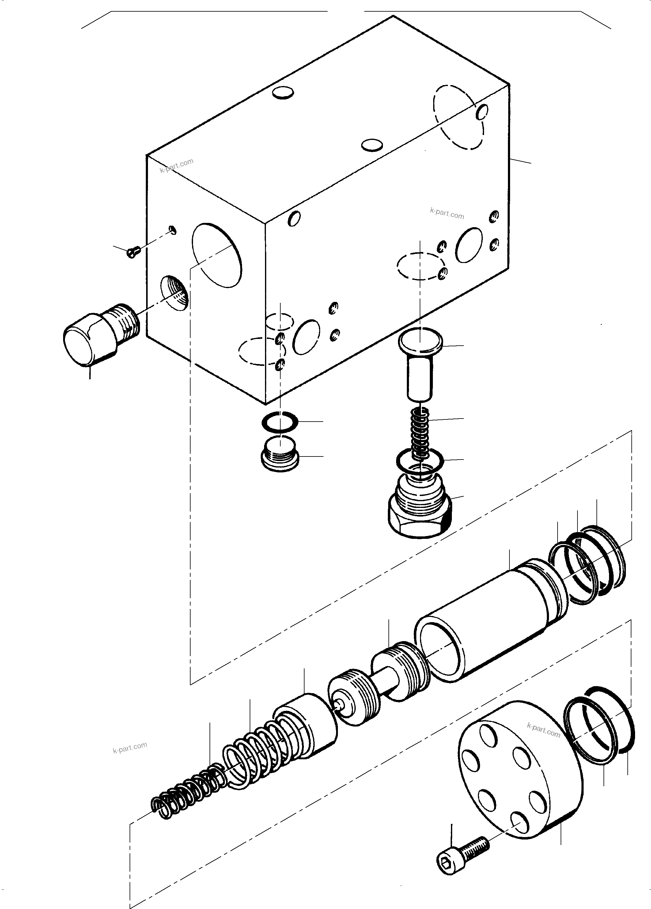 Komatsu parts book diagram for PC4000-11 S/N 08312: TRAVELLING GEAR BRAKE VALVE