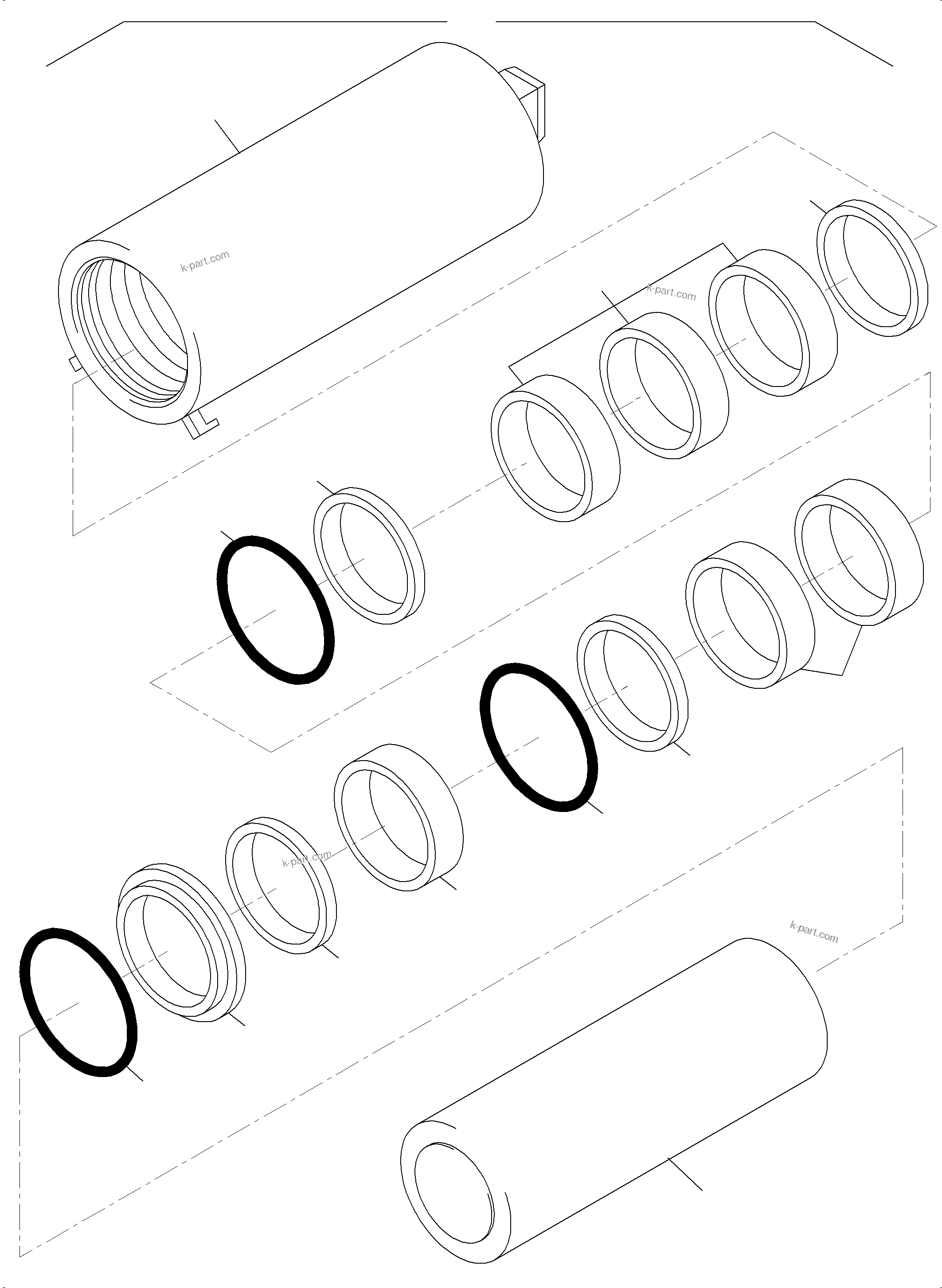Komatsu parts book diagram for PC4000-11 S/N 08312: HYDRAULIC TENSIONER