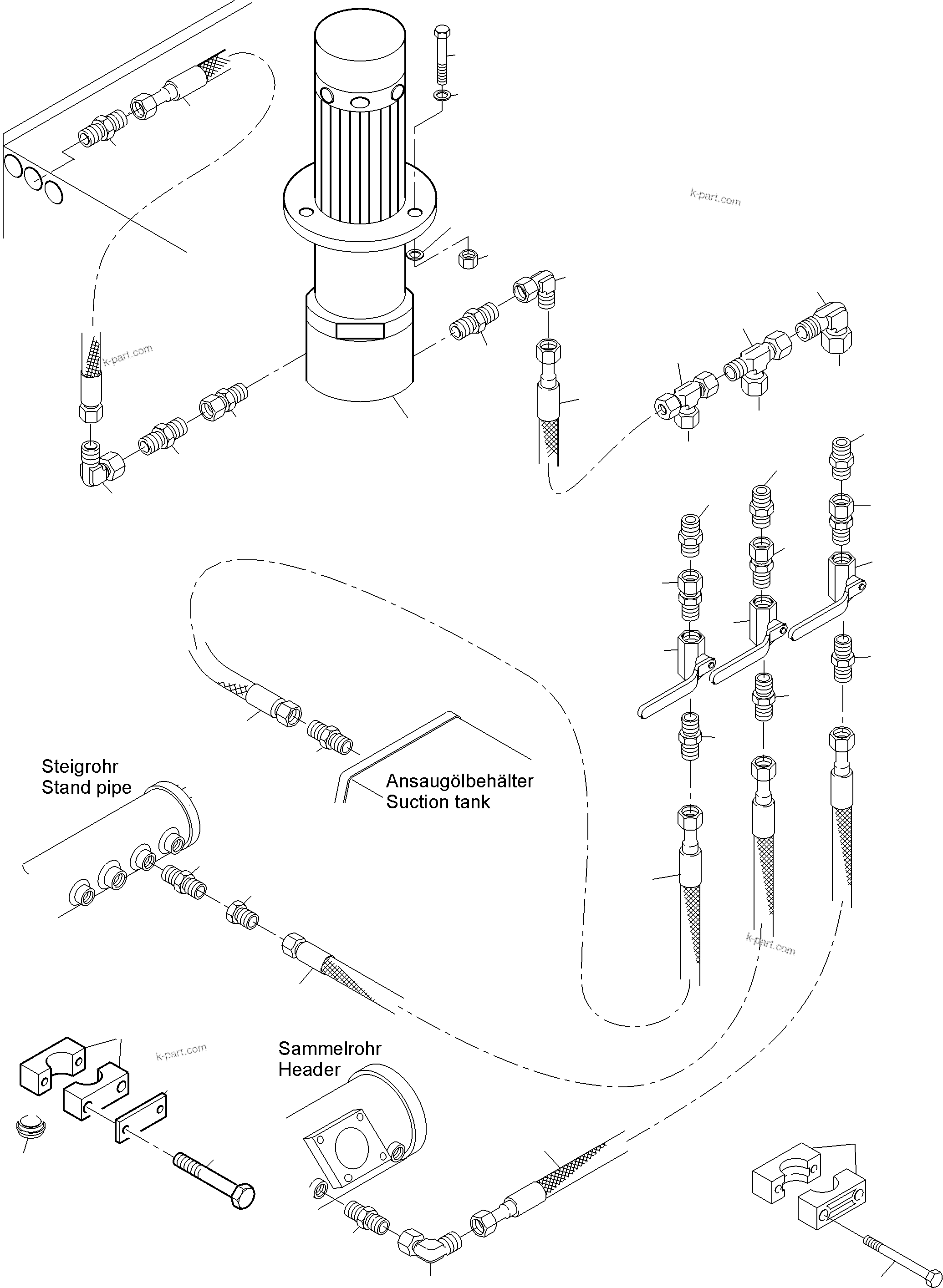Komatsu parts book diagram for PC4000-11 S/N 08312: TRANSFUSING PUMP, MOUNTING