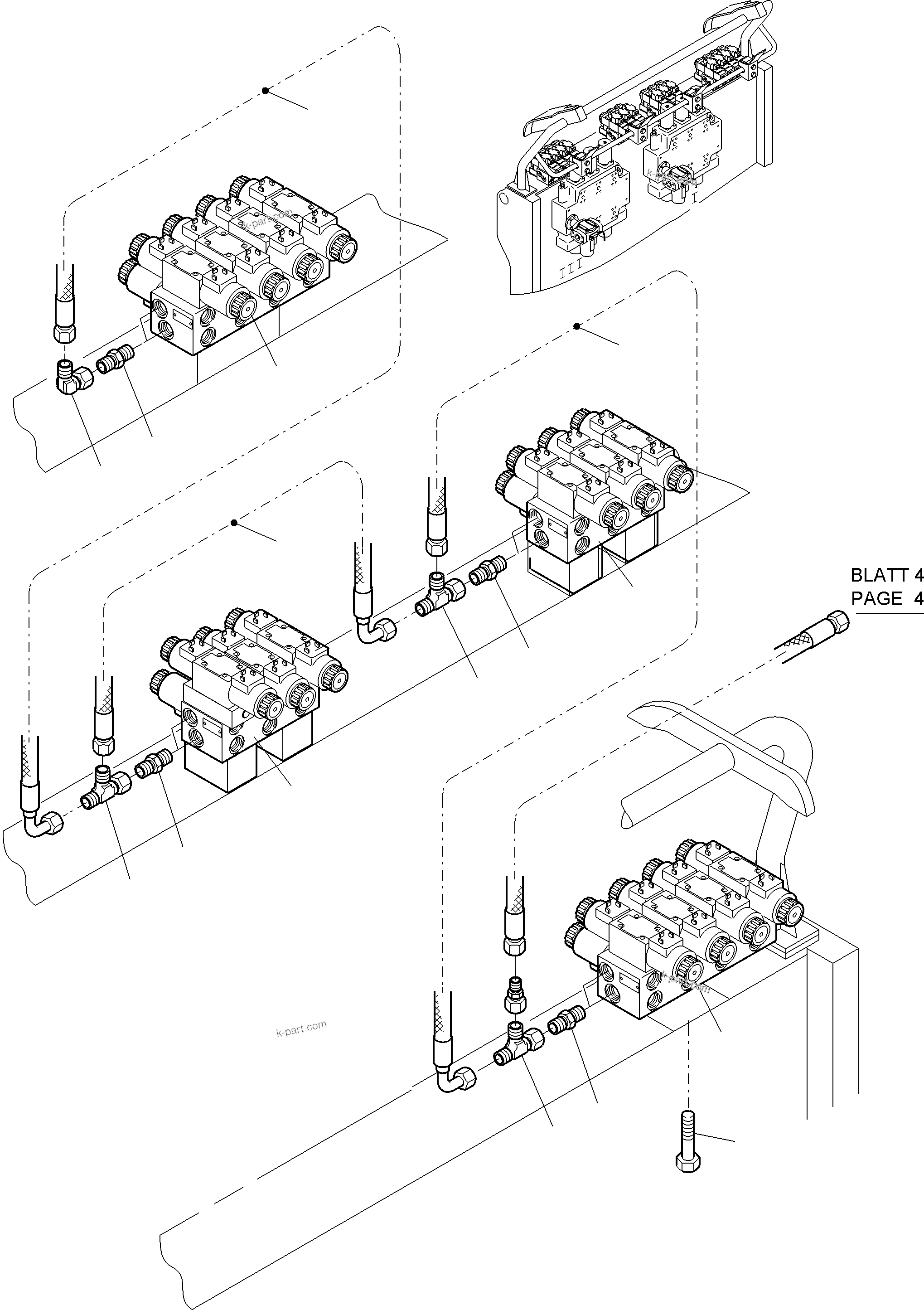 Komatsu parts book diagram for PC4000-11 S/N 08312: REMOTE CONTROL ARR.