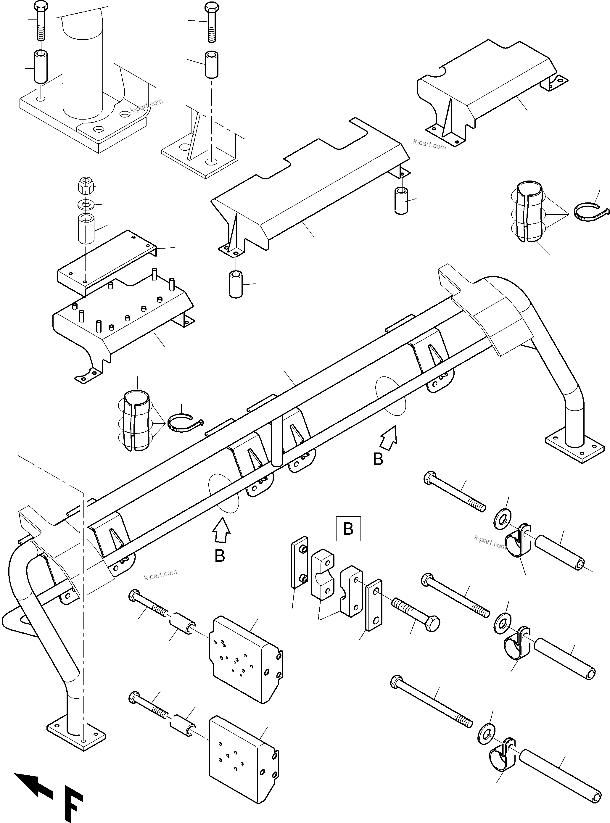 Komatsu parts book diagram for PC4000-11 S/N 08312: REMOTE CONTROL ARR.