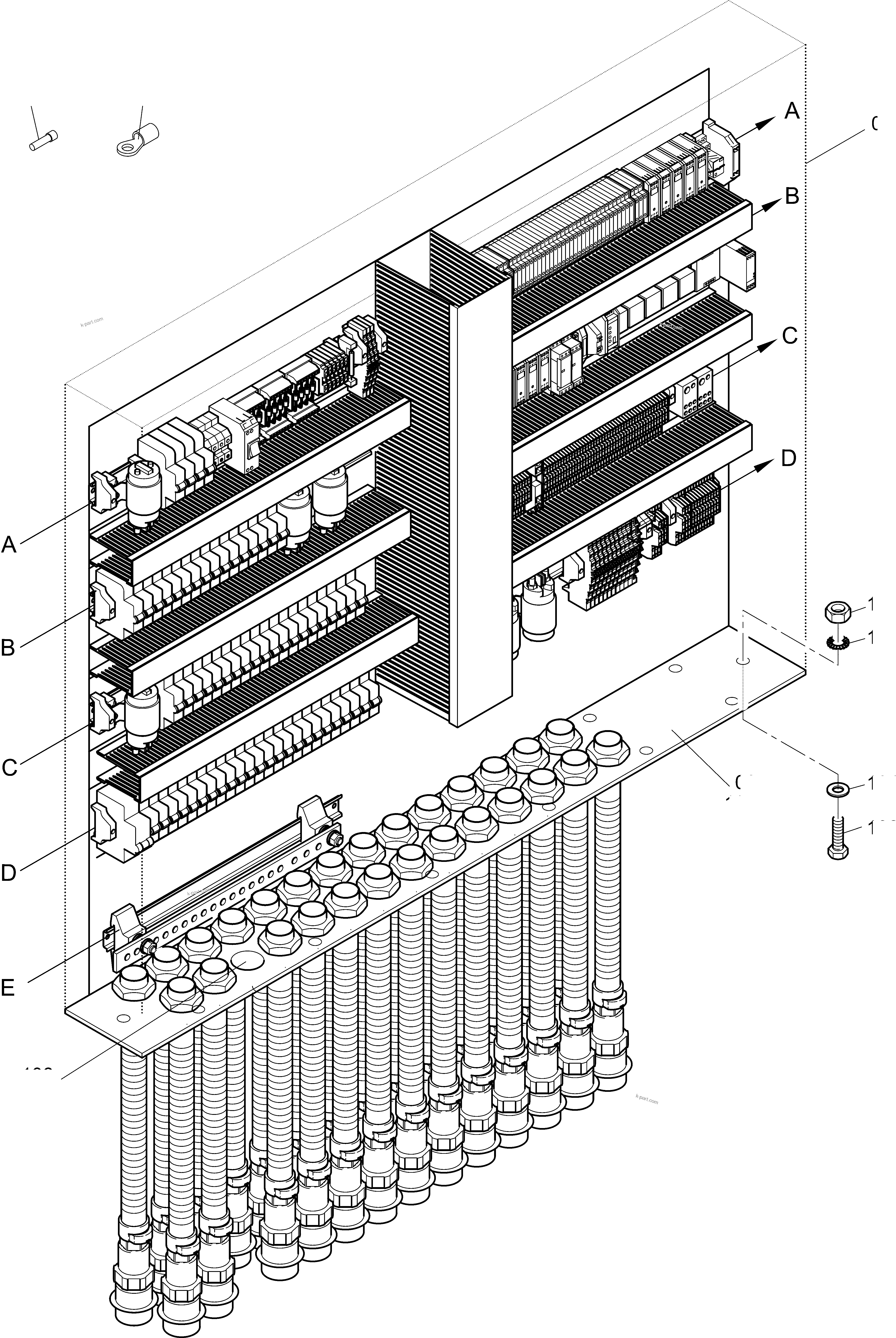 Komatsu parts book diagram for PC4000-11 S/N 08312: SWITCH FRAMING-CAB SUPPORT-LOCATION 11