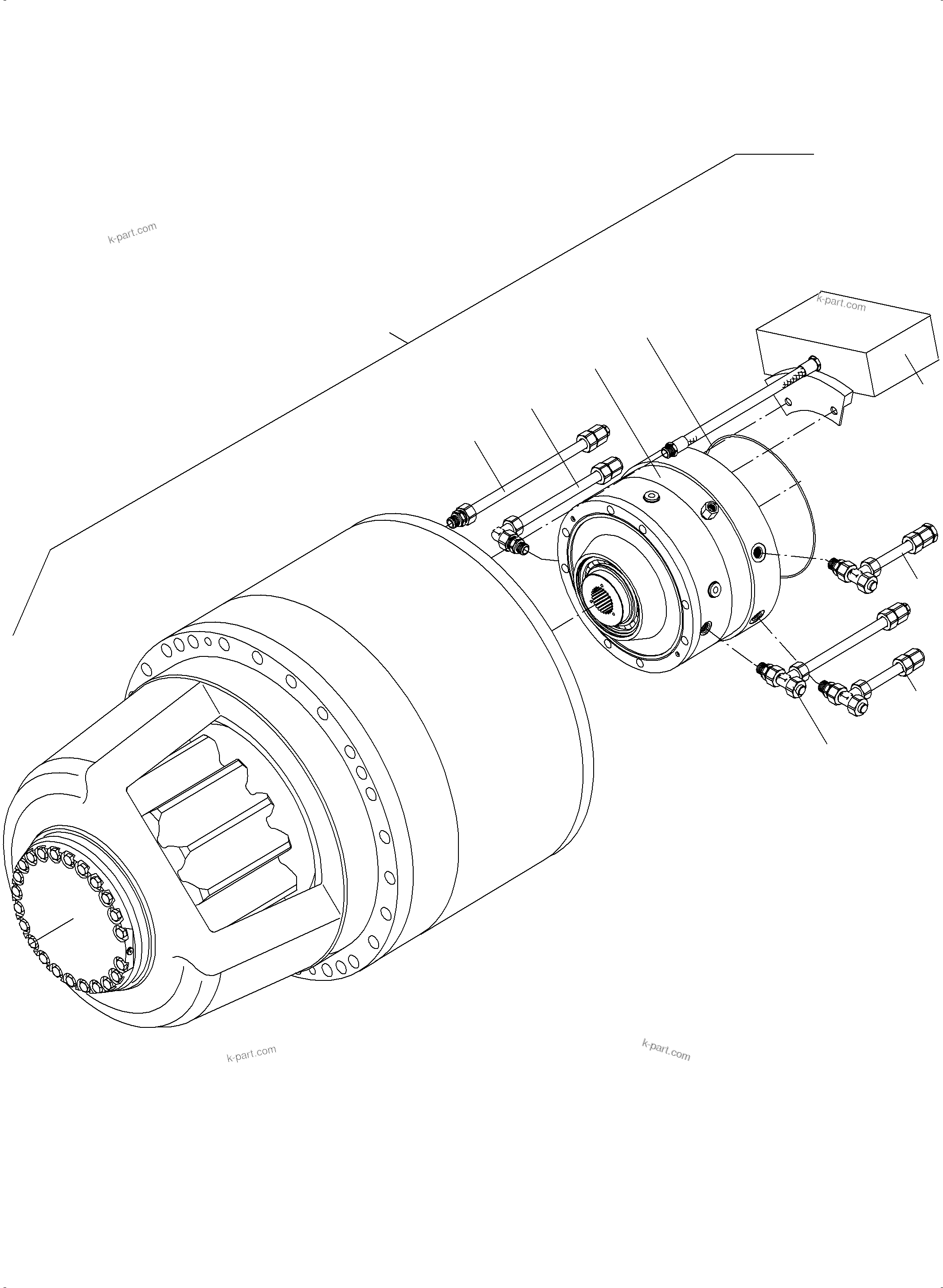Komatsu parts book diagram for PC4000-11 S/N 08312: SLEW GEAR
