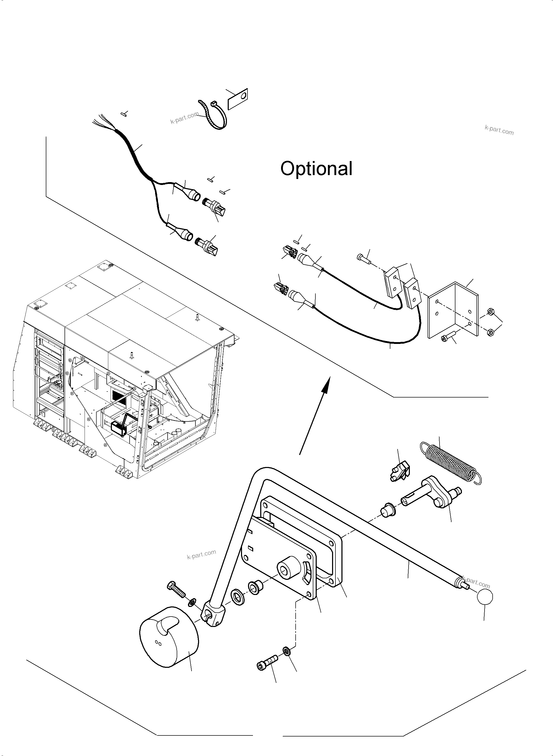 Komatsu parts book diagram for PC4000-11 S/N 08312: OPERATOR'S CAB PART 1