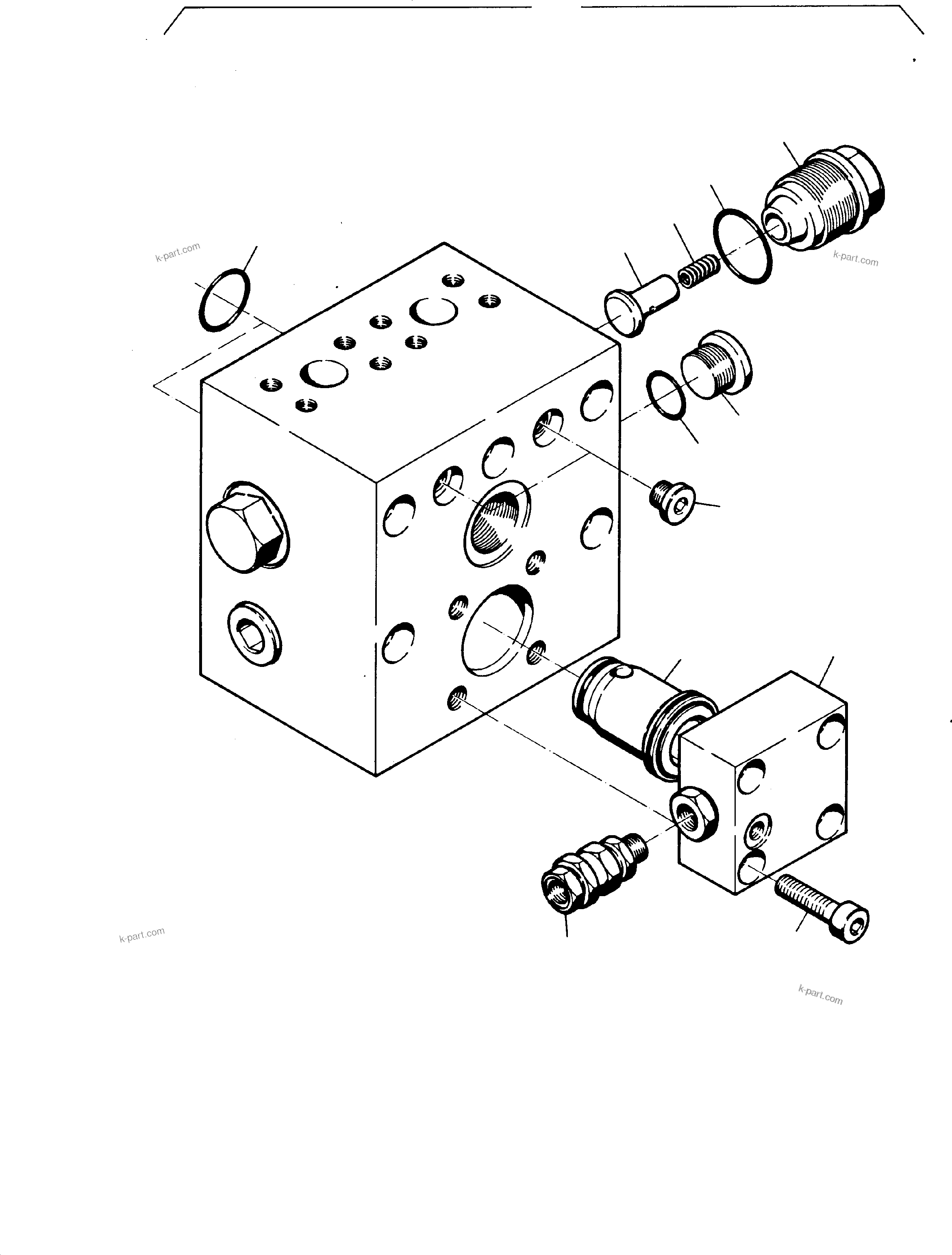 Komatsu parts book diagram for H455S S/N 15005: SLEW-BRAKE VALVE