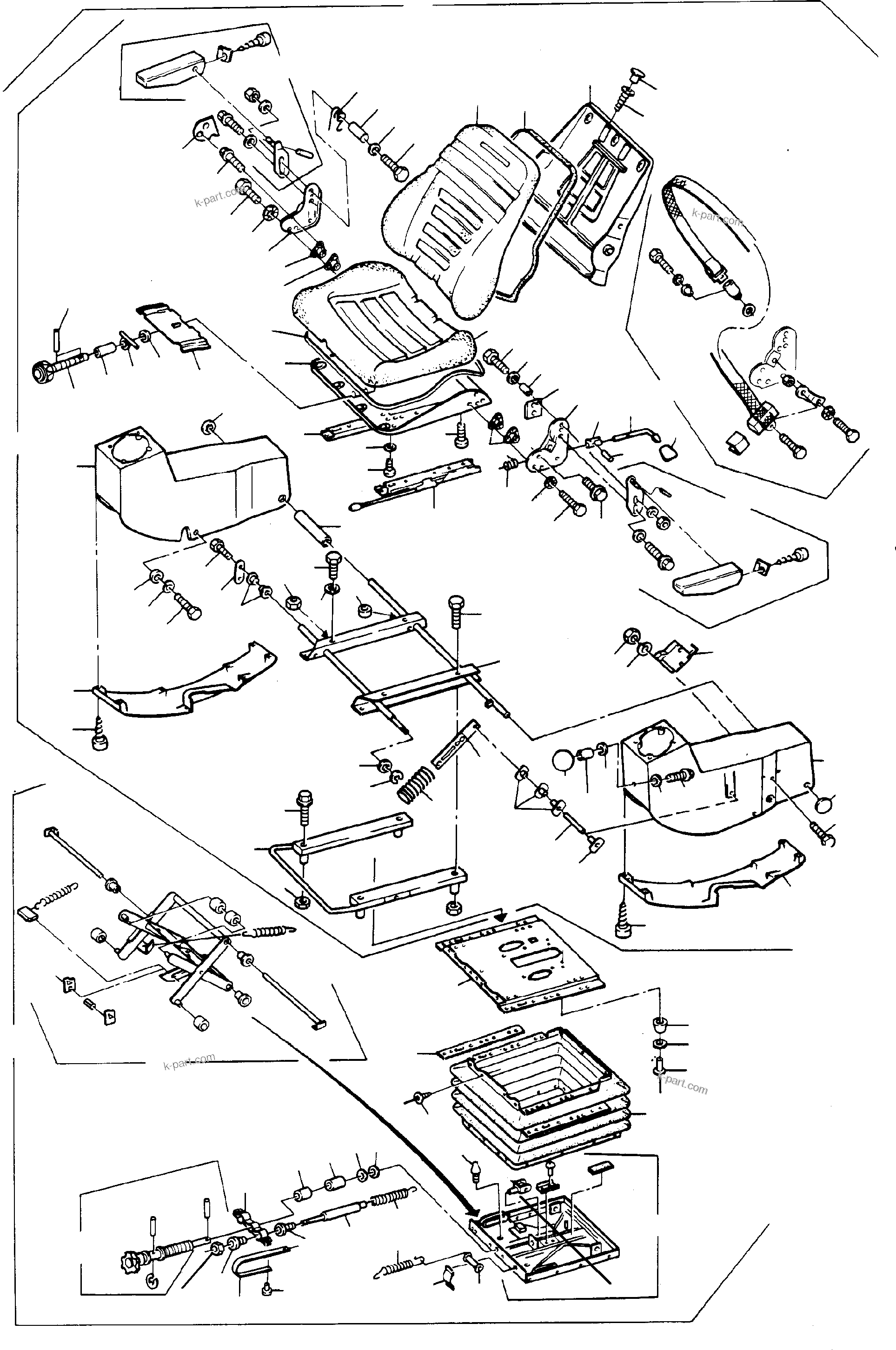Komatsu parts book diagram for H455S S/N 15005: OPERATOR'S SEAT