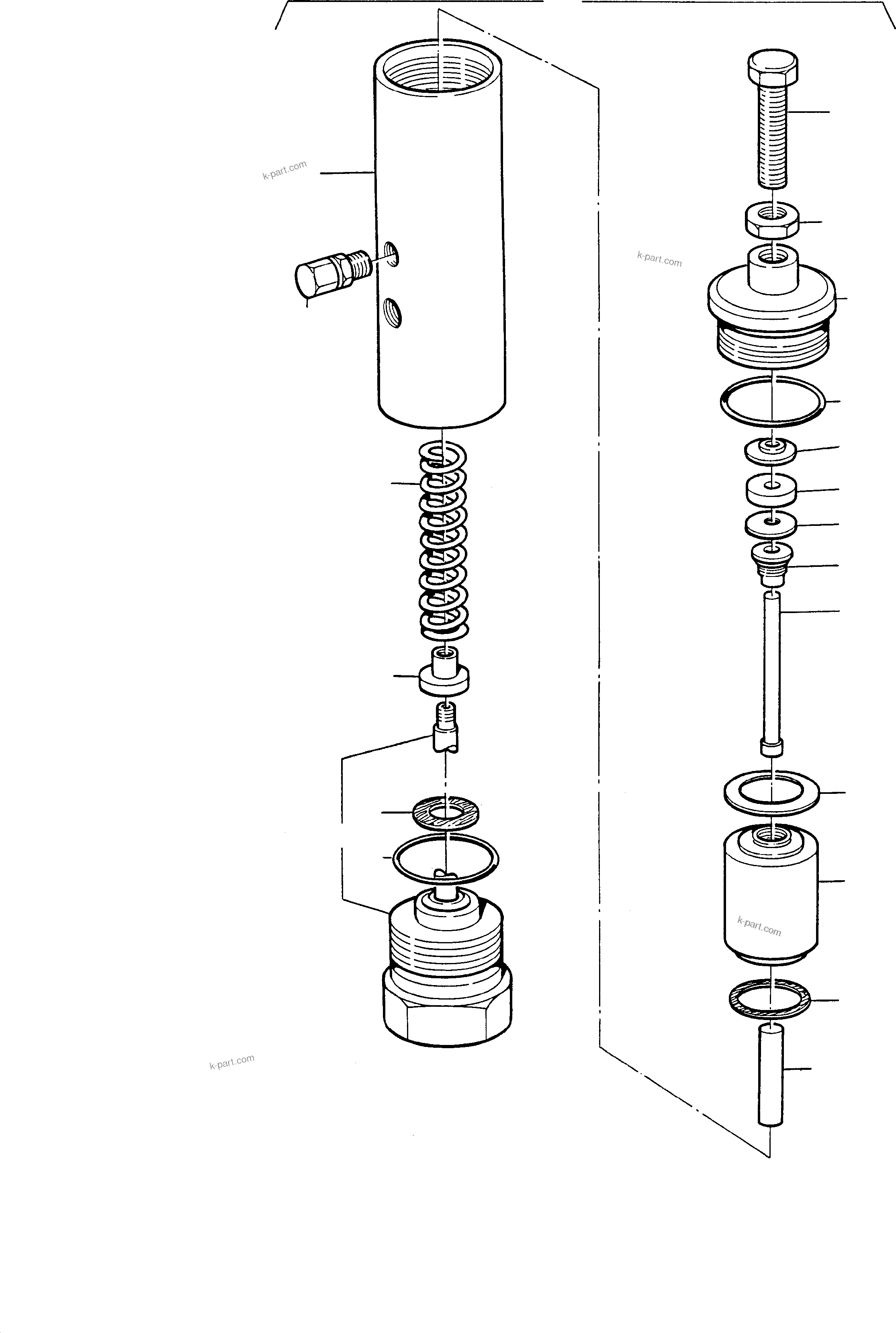 Komatsu parts book diagram for H455S S/N 15005: METERING VALVE