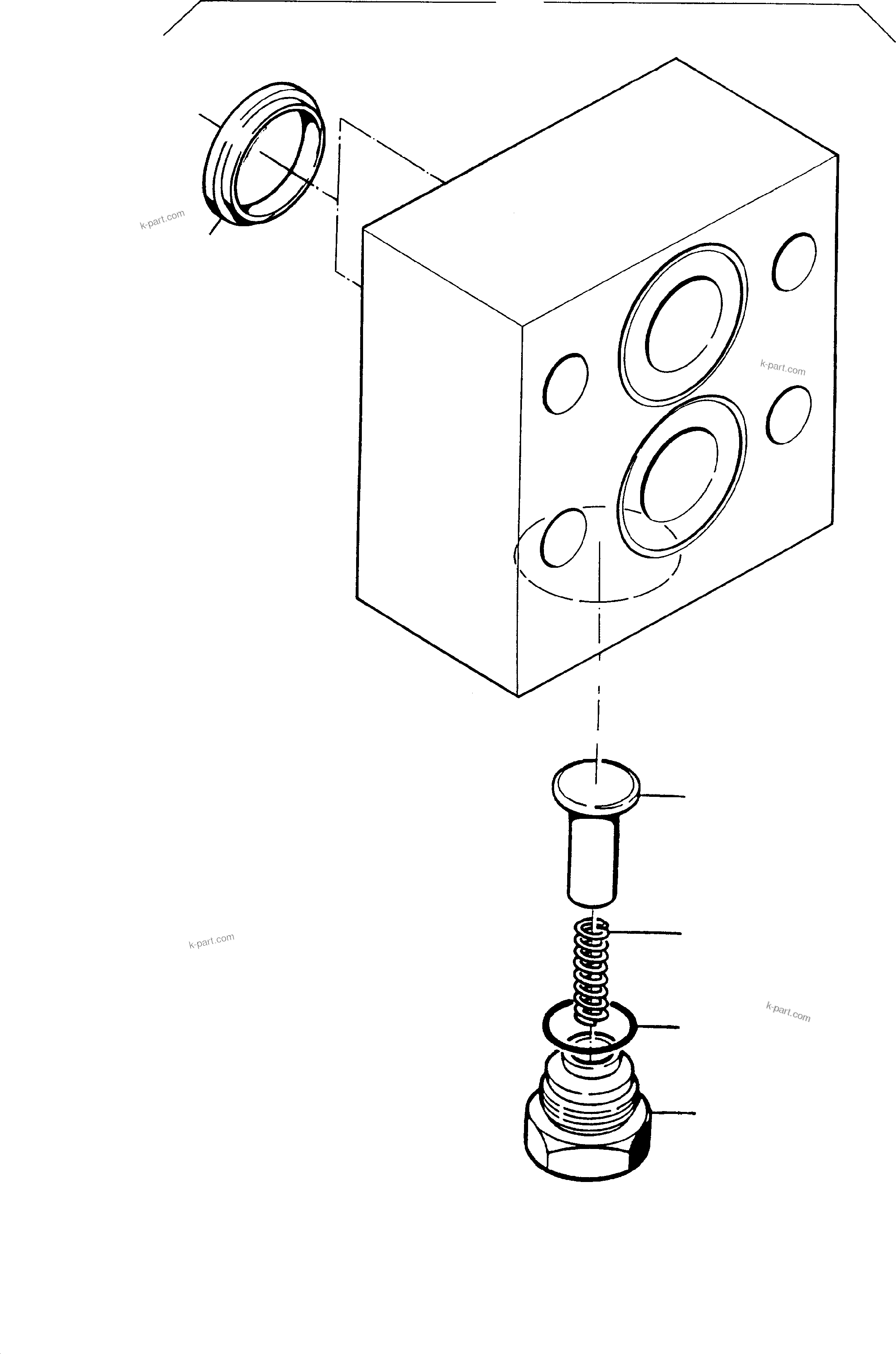 Komatsu parts book diagram for H455S S/N 15005: ANTICAVITATION VALVE