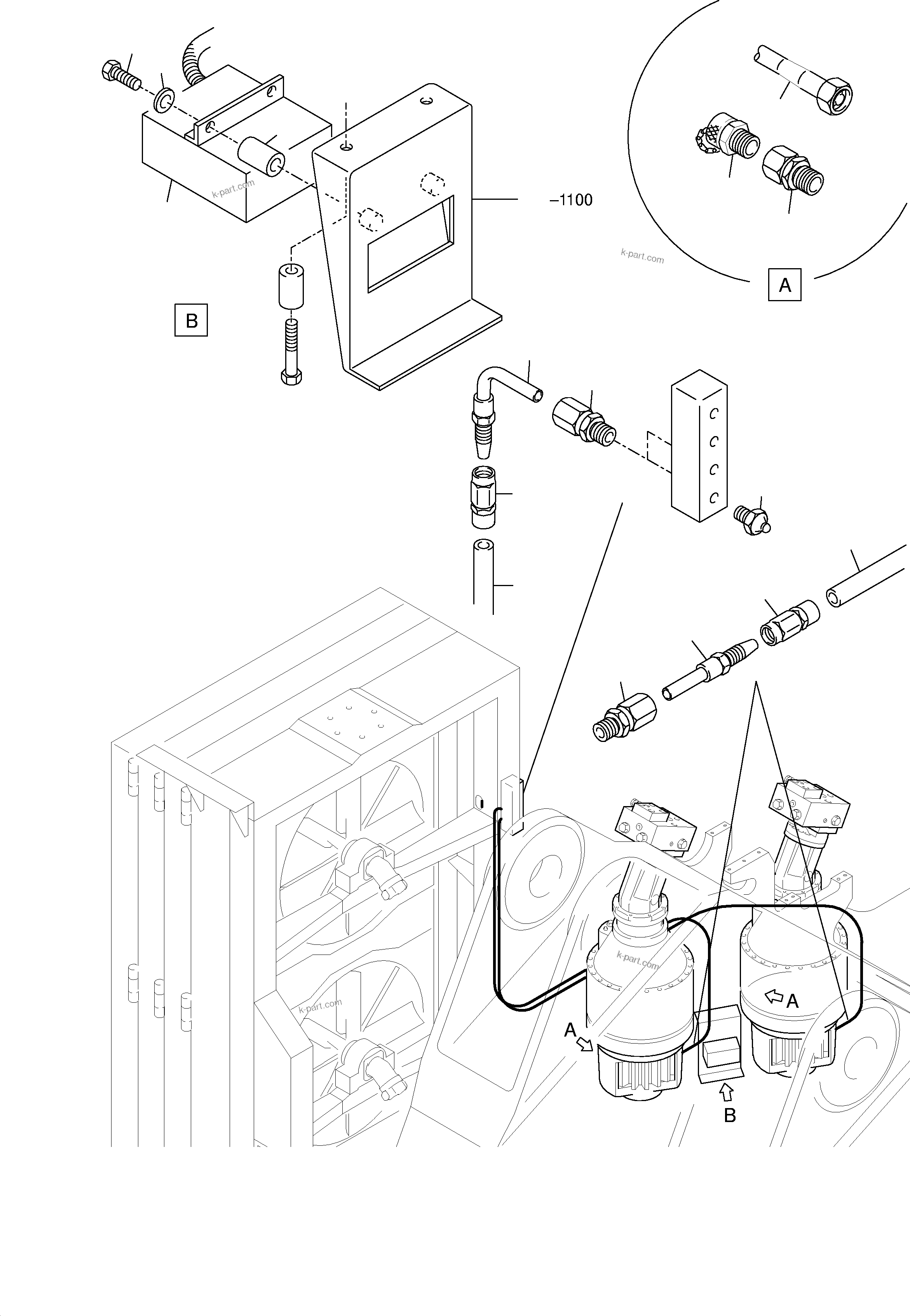 Komatsu parts book diagram for H455S S/N 15005: SLEW GEAR ARR.