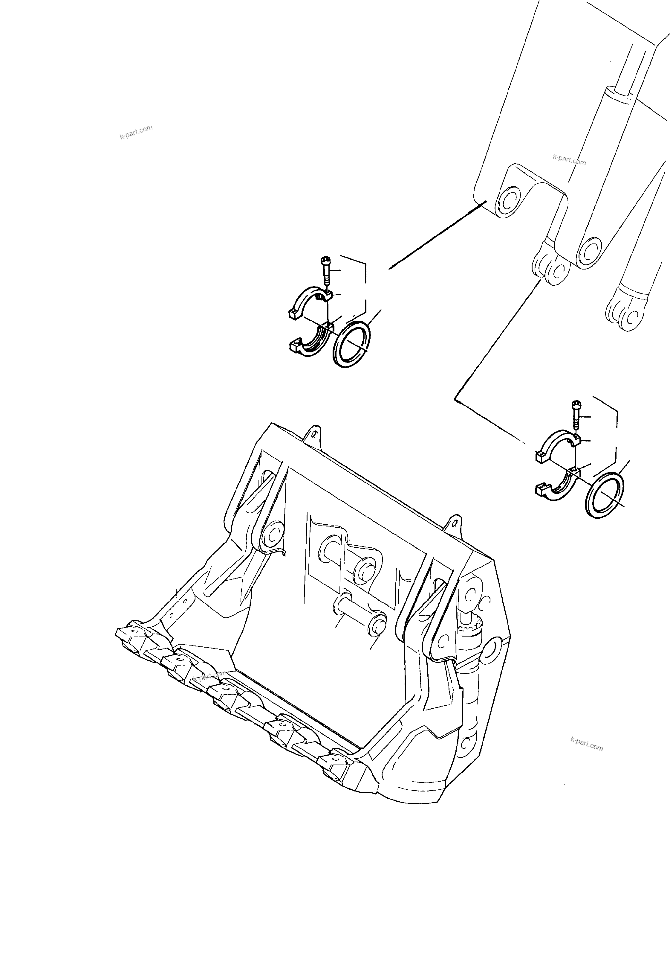 Komatsu parts book diagram for H455S S/N 15005: PIN SEALING