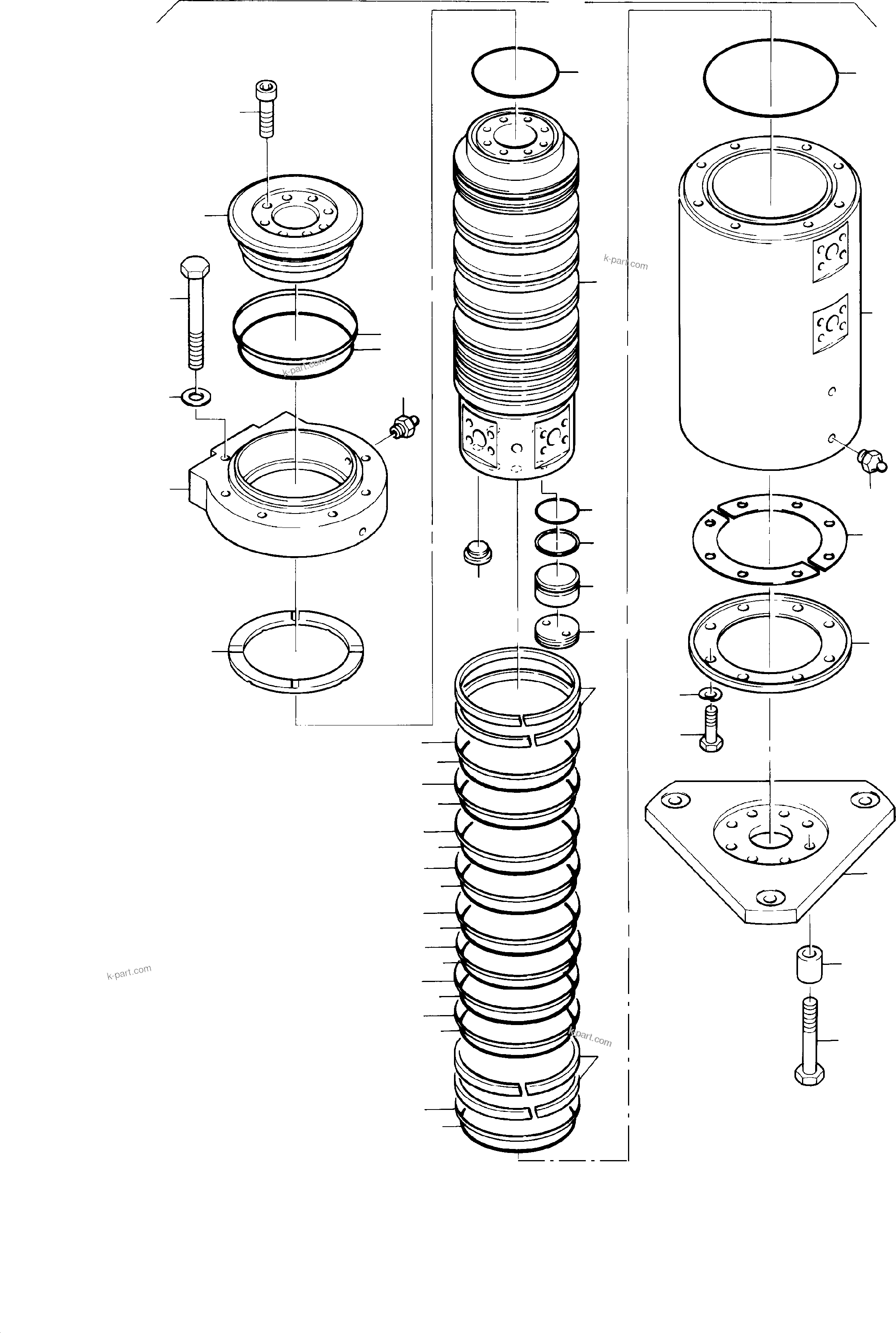 Komatsu parts book diagram for H455S S/N 15005: ROTARY JOINT