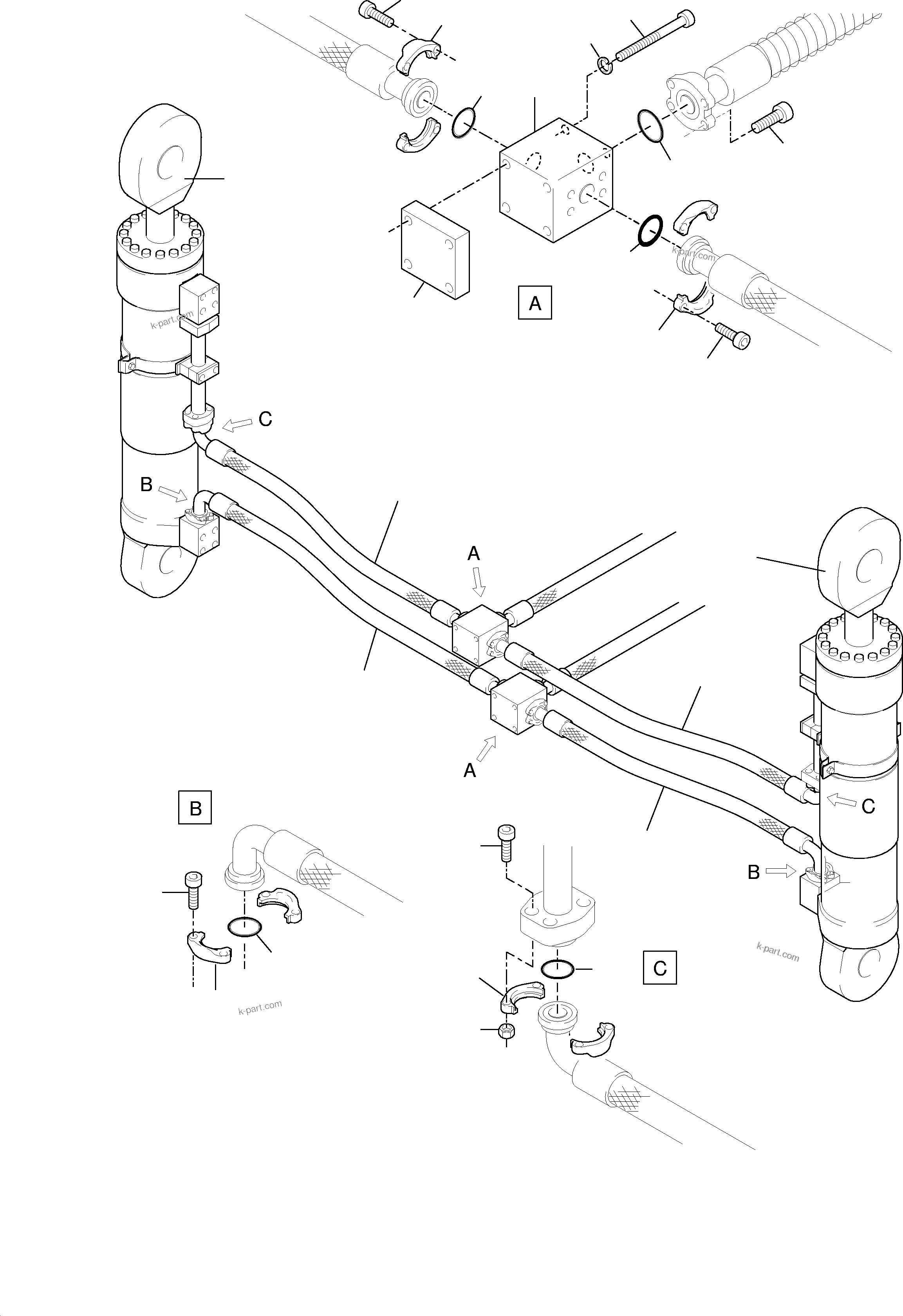 Komatsu parts book diagram for H455S S/N 15005: BULLCLAM BUCKET