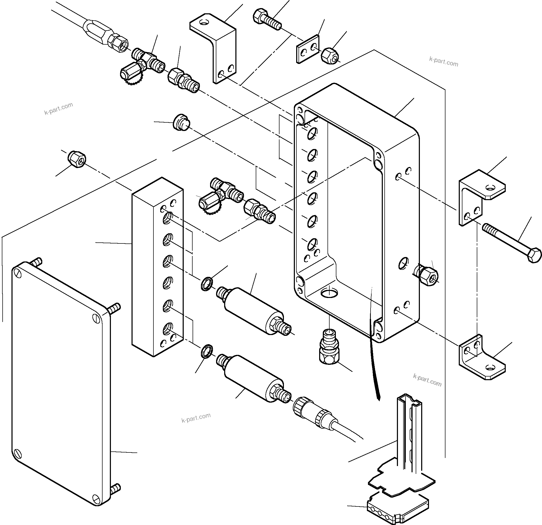 Komatsu parts book diagram for H455S S/N 15005: SENSOR HOUSING