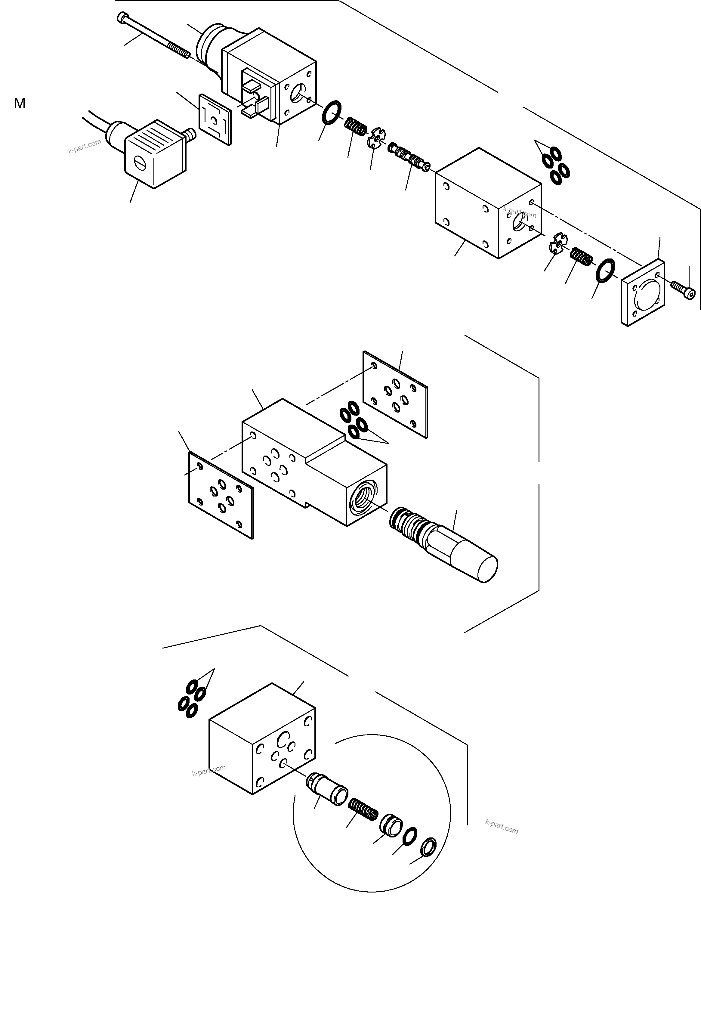 Komatsu parts book diagram for H455S S/N 15005: MULTI-STATION MANIFOLD BLOCK