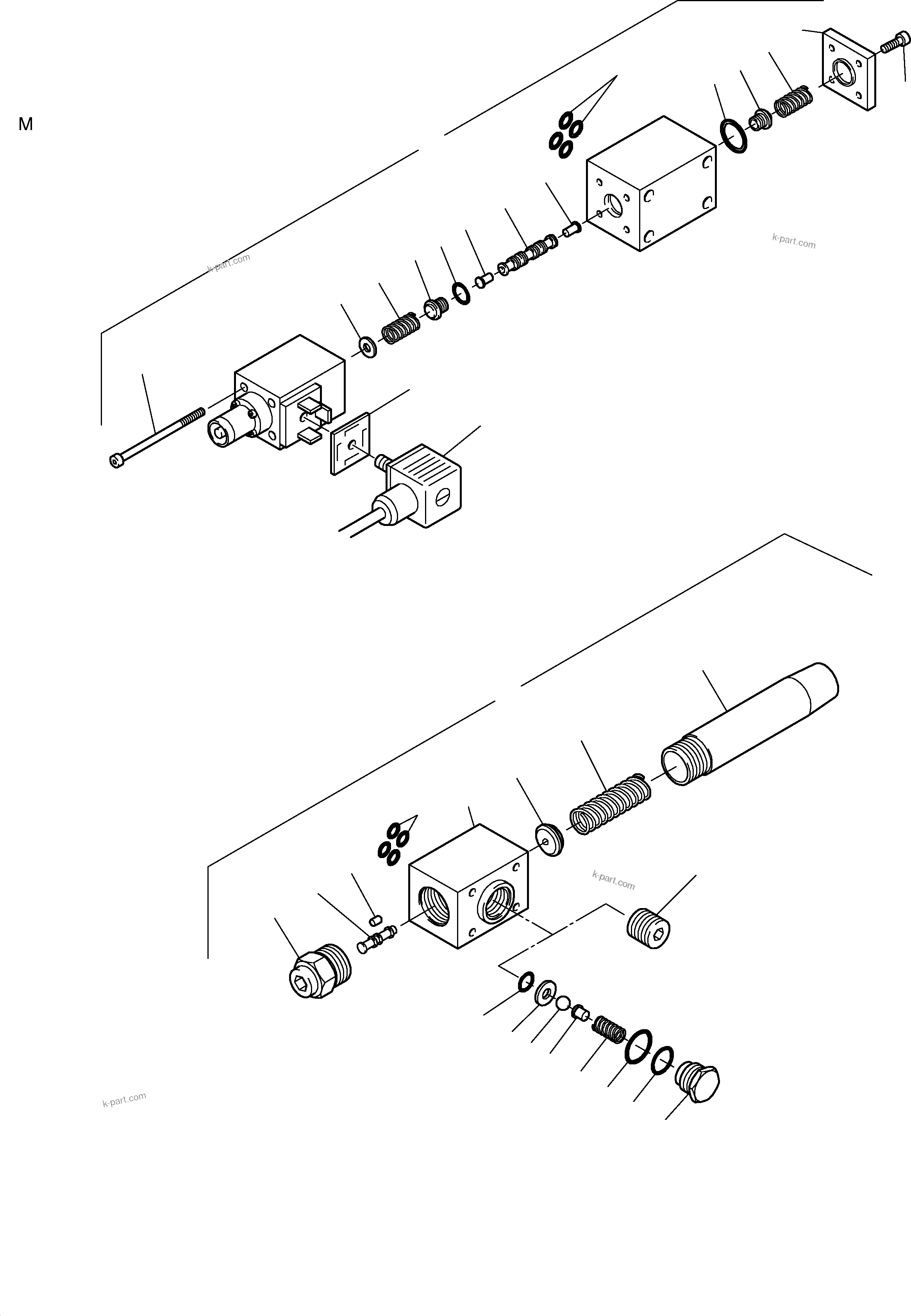 Komatsu parts book diagram for H455S S/N 15005: MULTI STATION MANIFOLDBLOCK
