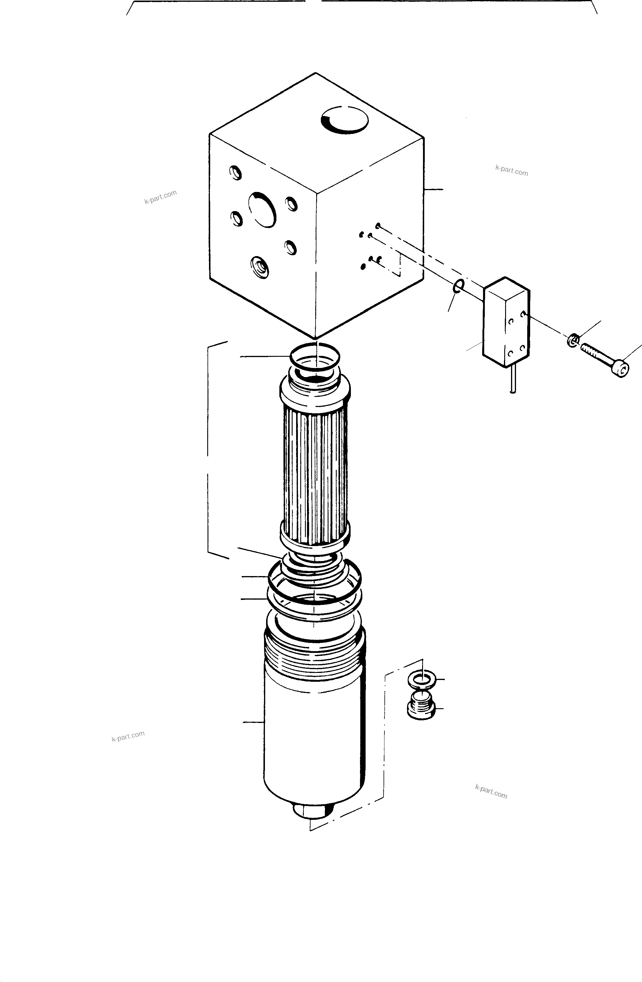 Komatsu parts book diagram for H455S S/N 15005: SIMPLEX H.P. FILTER