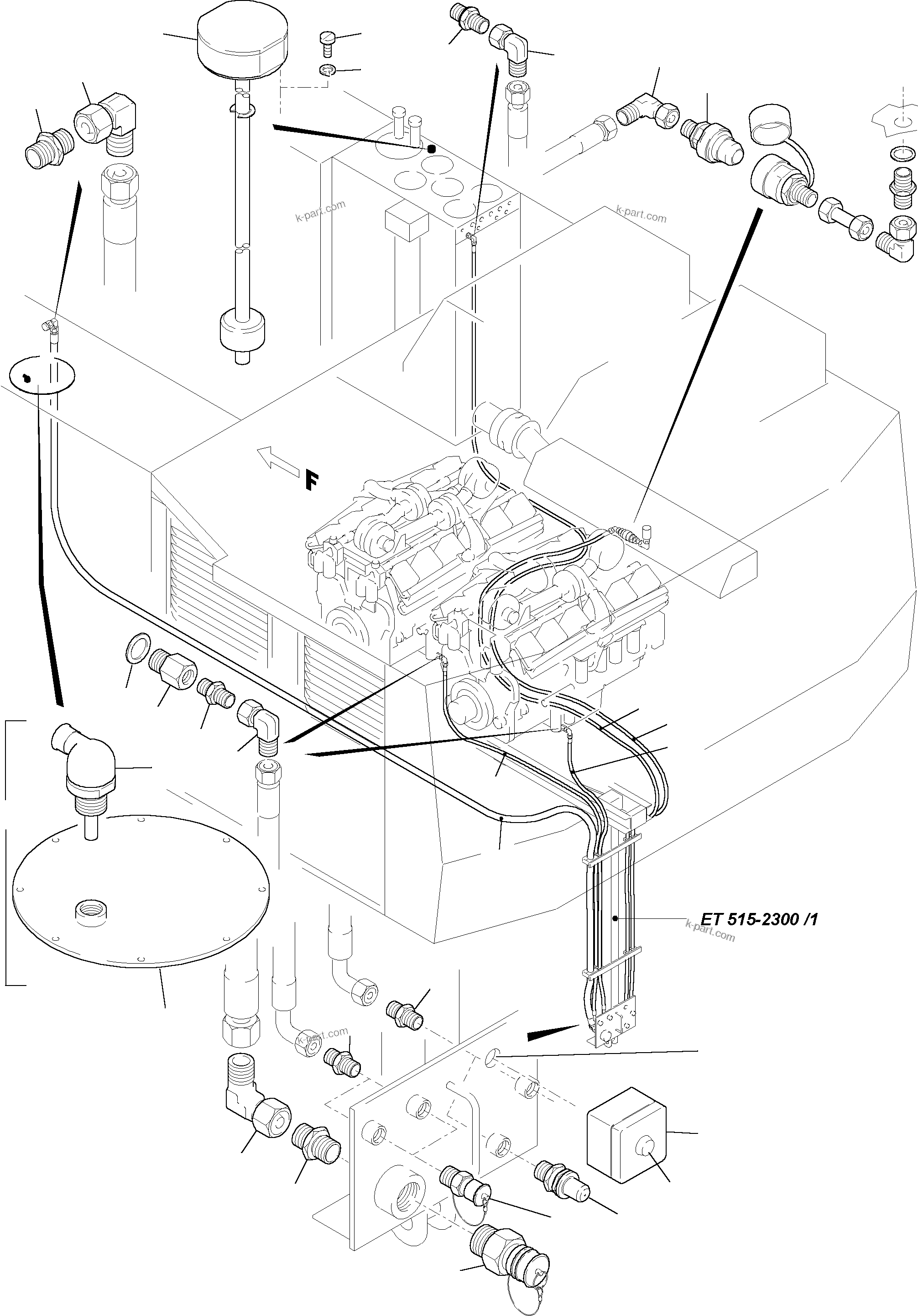 Komatsu parts book diagram for H455S S/N 15005: REFUELING EQUIPMENT